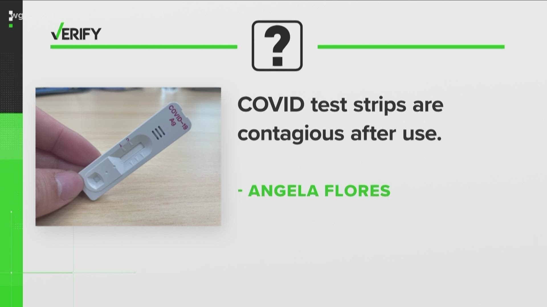 VERIFY was asked whether test strips are contagious after use. Yes, they are, but the risk is low.