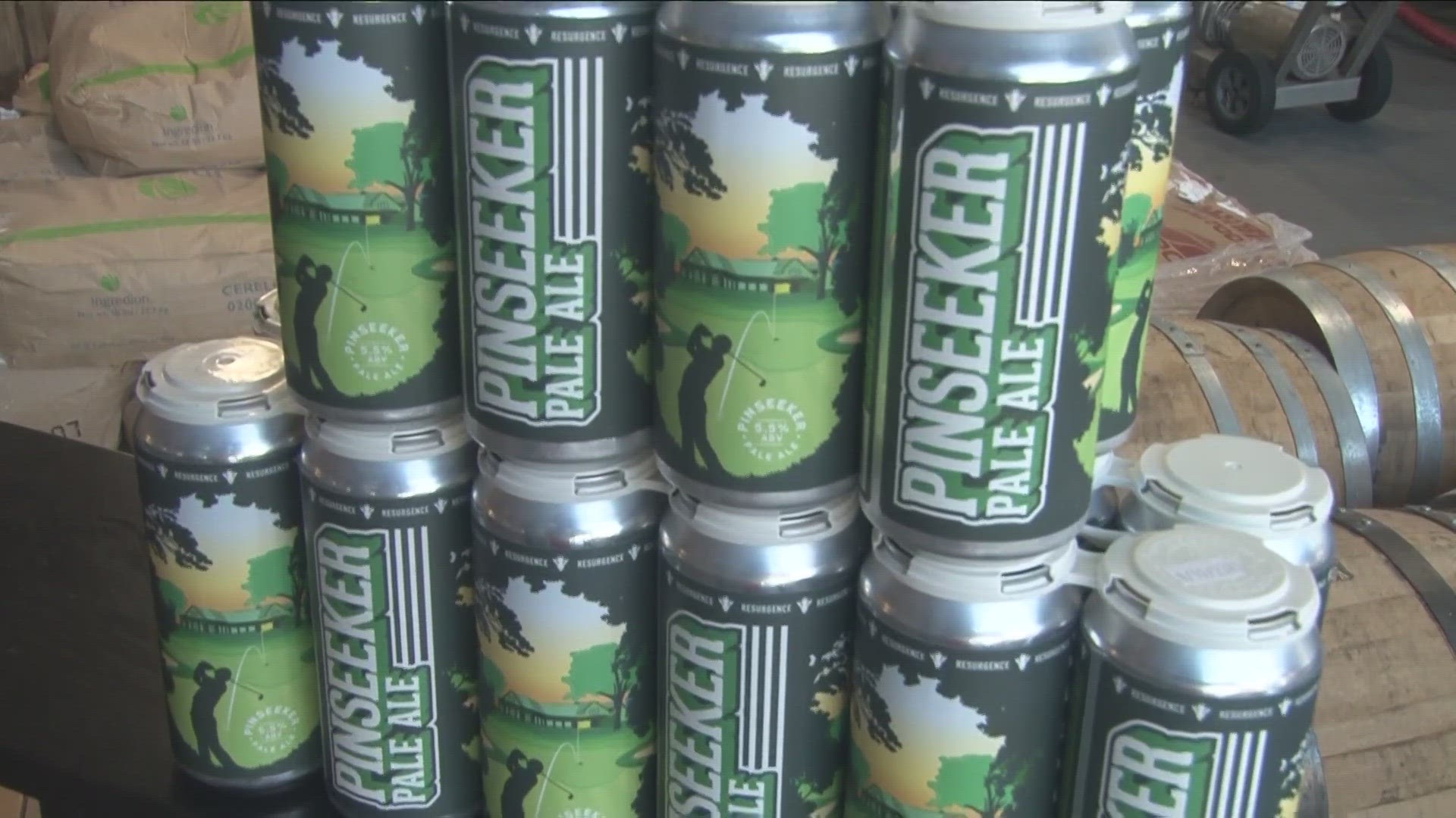 One of the beers sold at the PGA Championship, Pinseeker, was made right here in Buffalo at Resurgence Brewery.