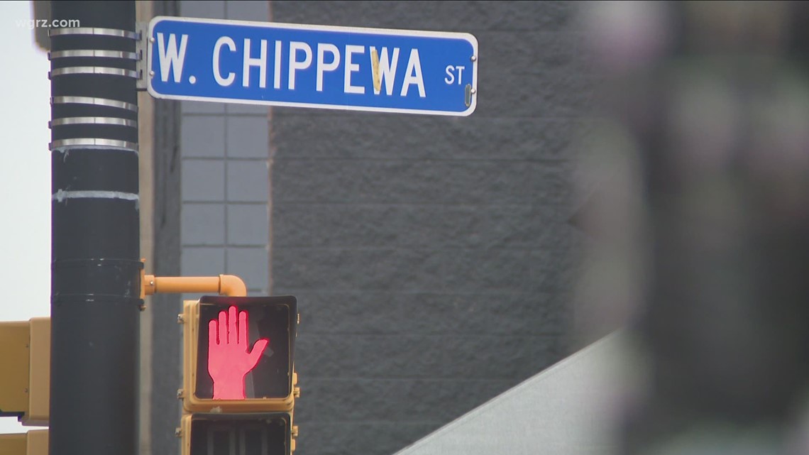 Construction on Chippewa Street in the Entertainment District now complete
