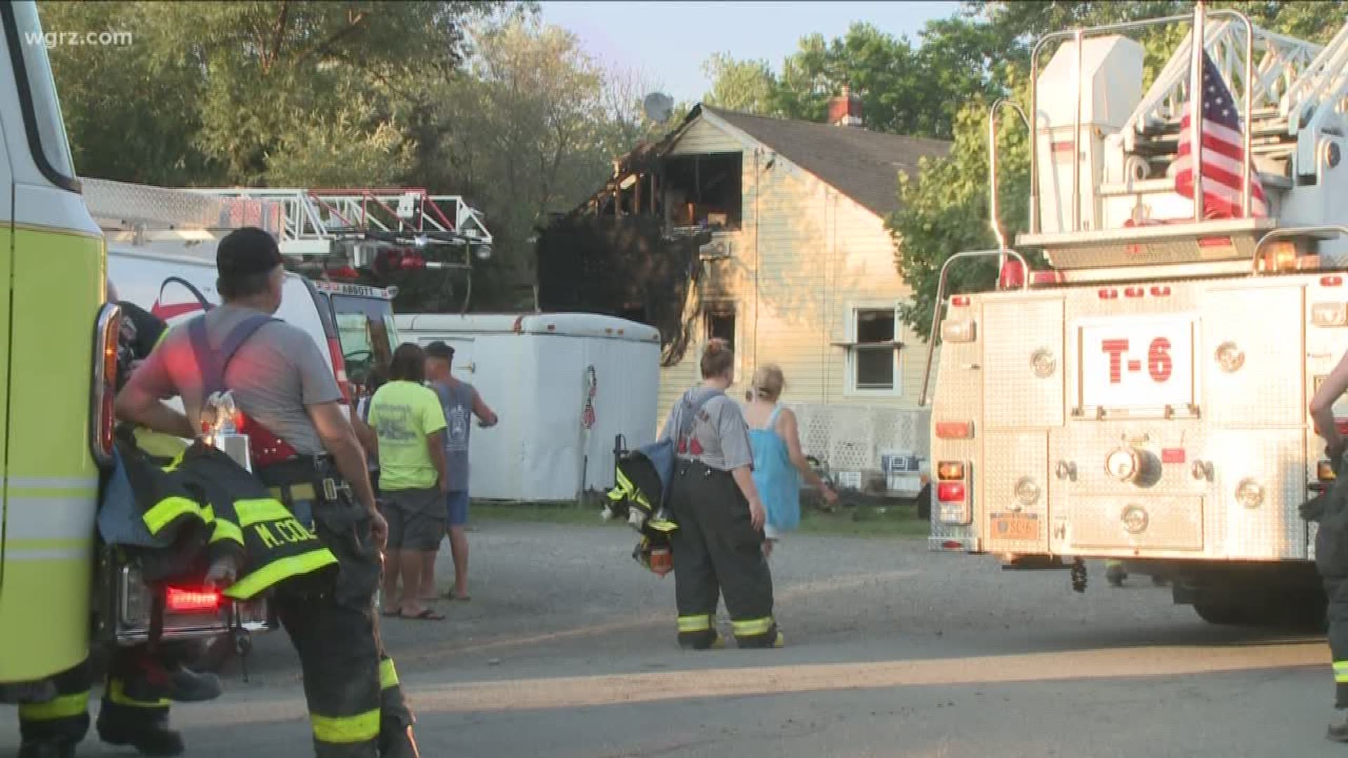 House fire in Blasdell displaces a family of 8