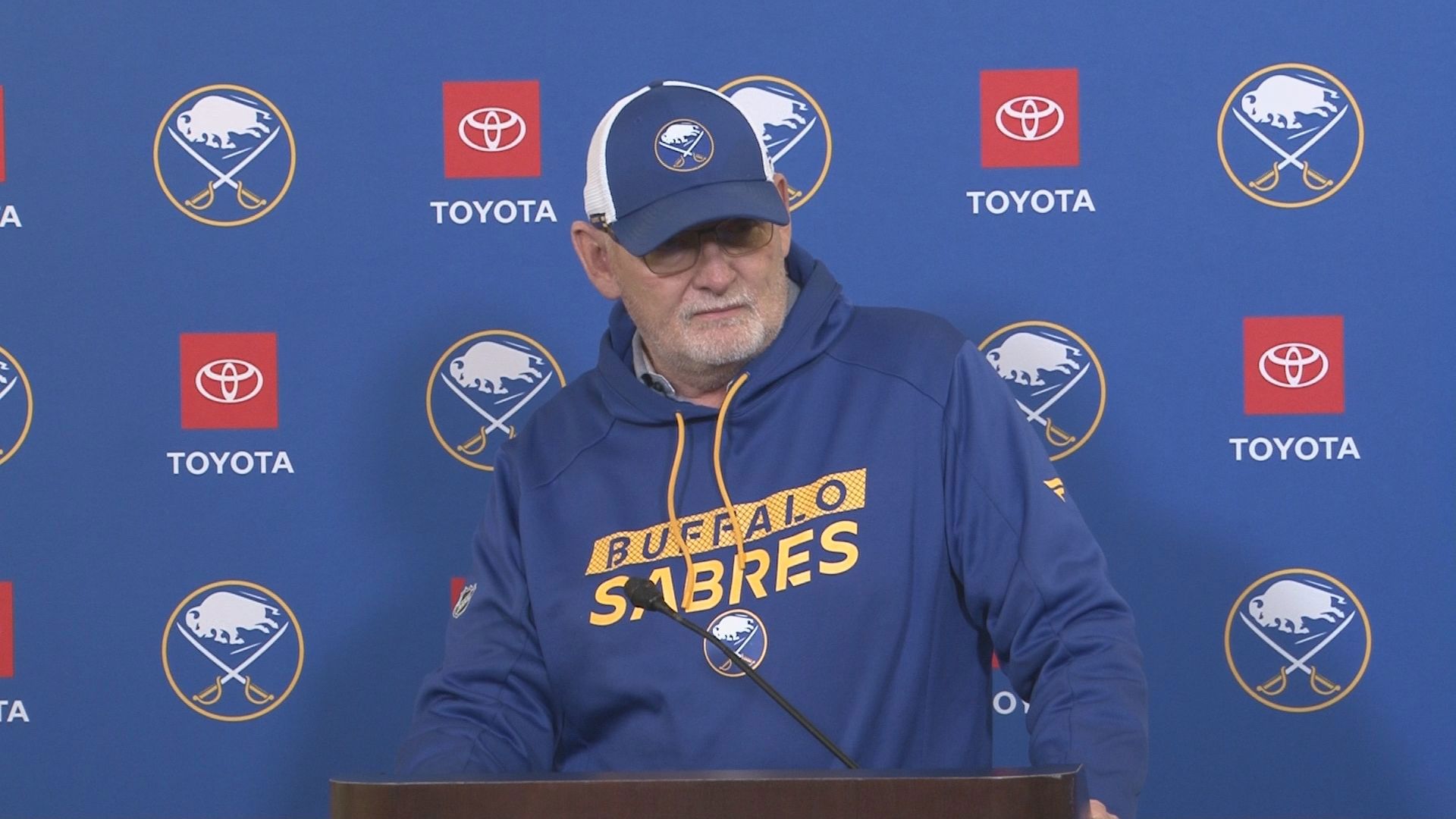 Sabres coach Lindy Ruff talks about making some changes following another loss