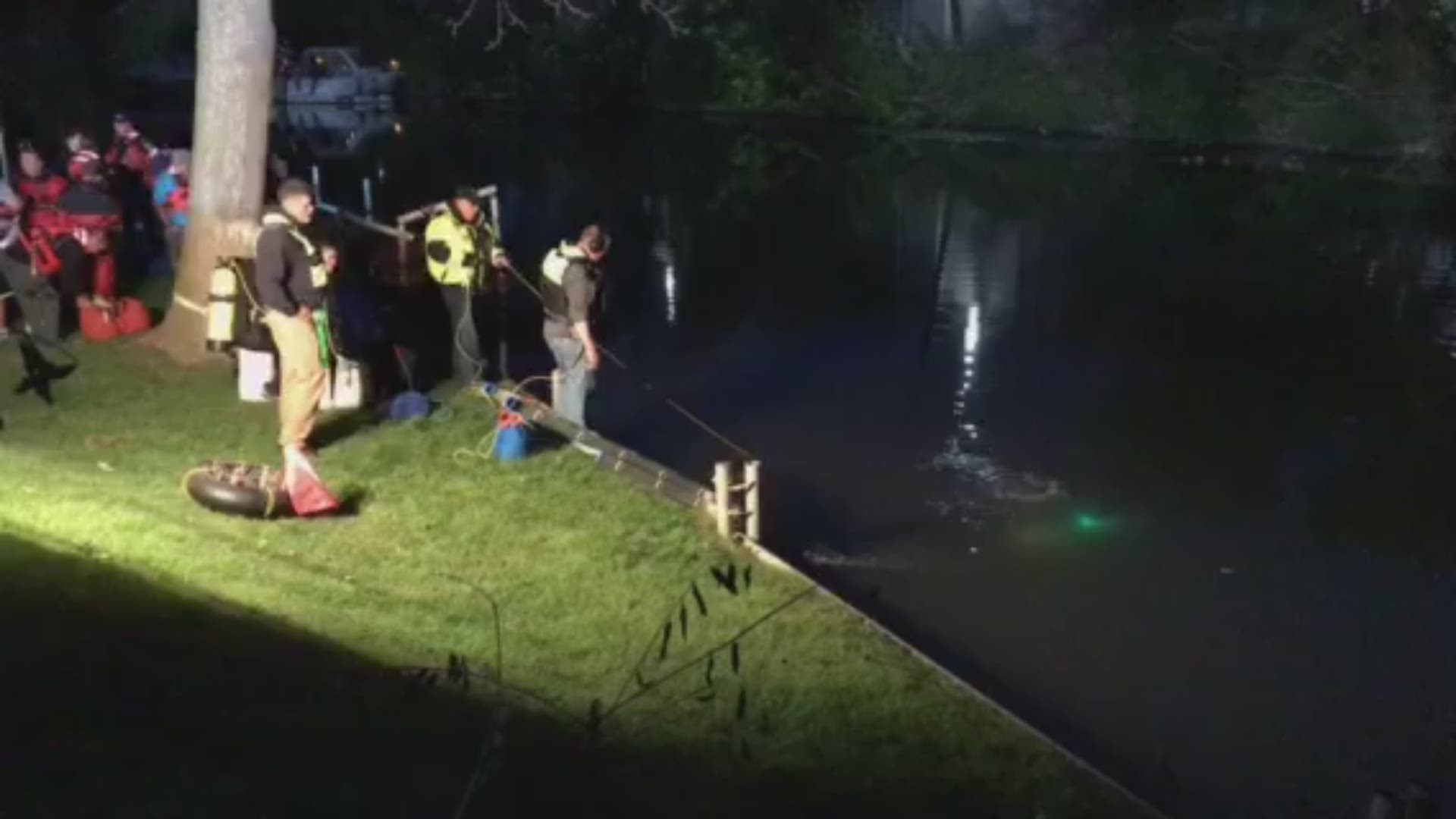Police are investigating after a car goes into Ellicott Creek in City of Tonawanda.