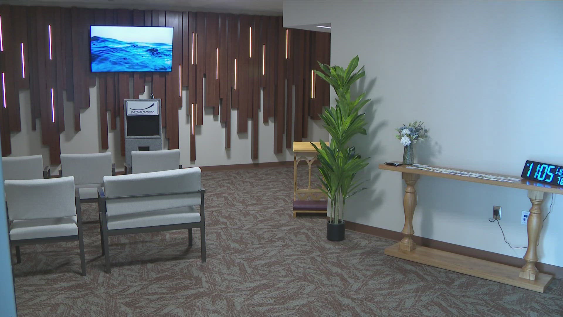 New reflection room at Buffalo Airport is designed to provide travelers a quiet place