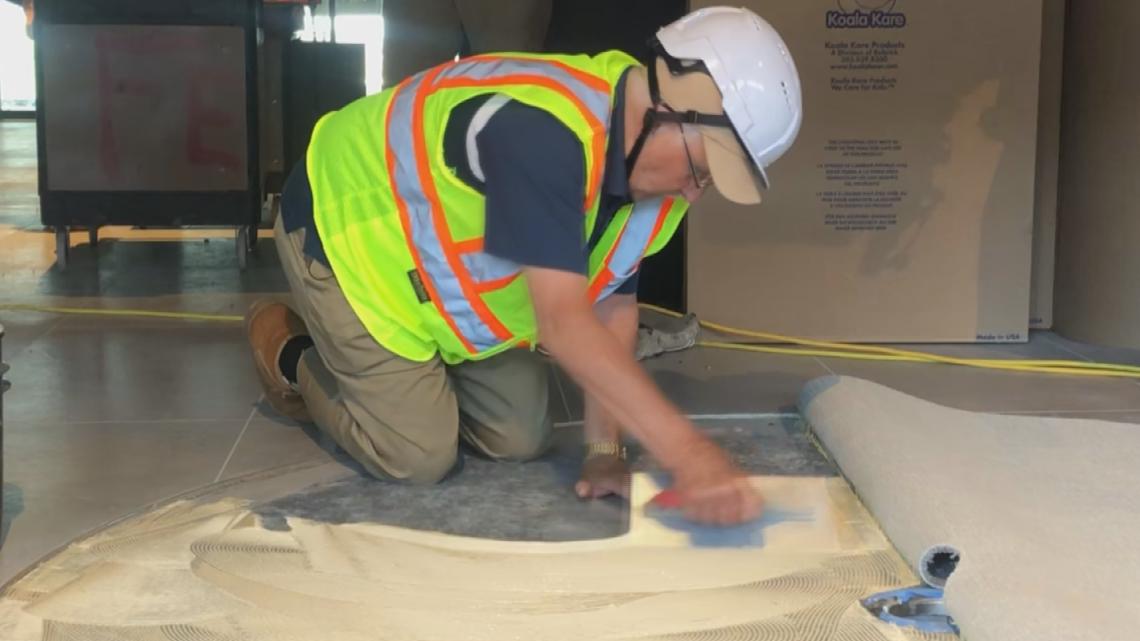 Joe Caito is now the only man to lay flooring at both the future, and former homes of the Buffalo Bills