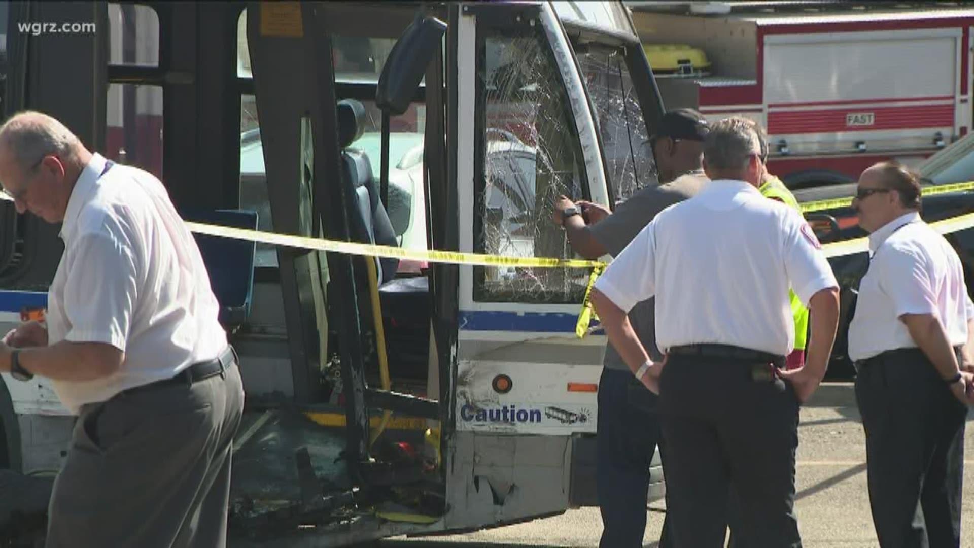 Nine people are recovering tonight after an NFTA Metro bus hit two cars.