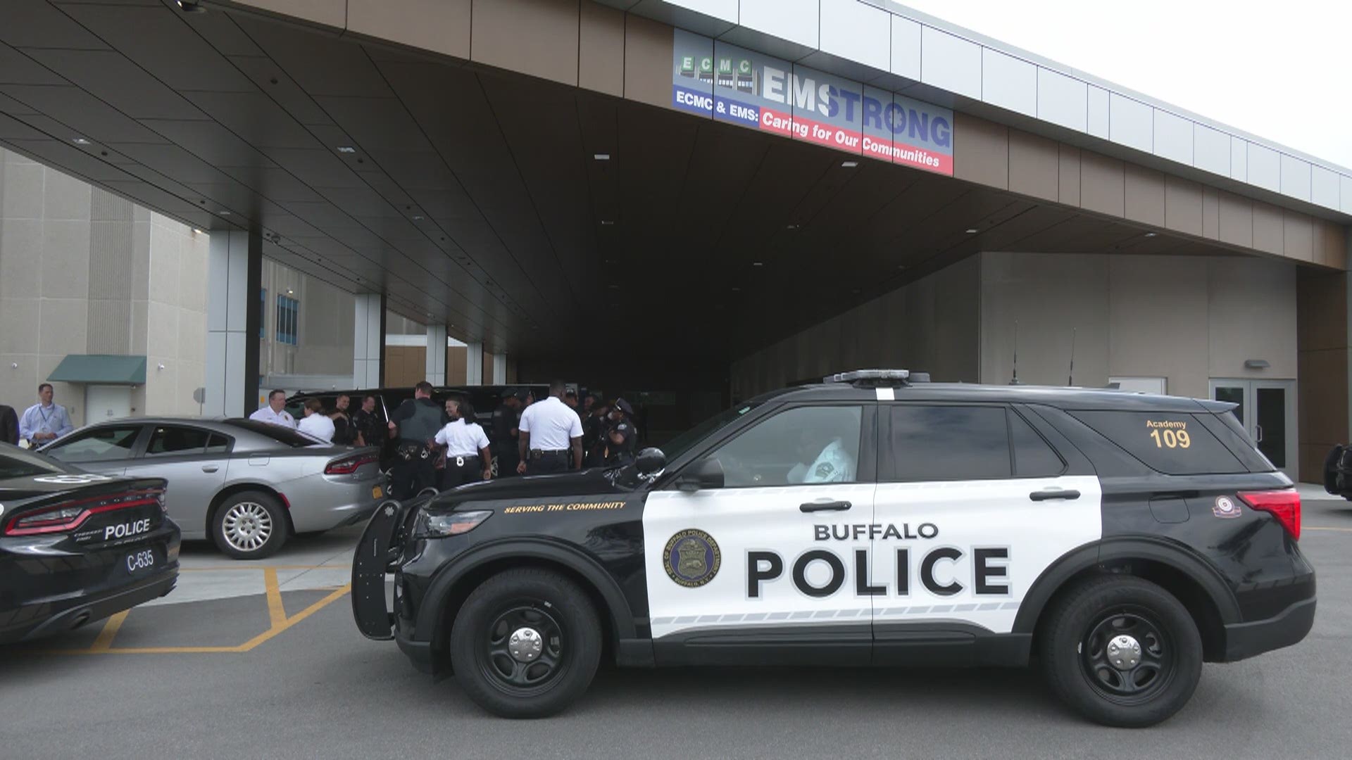 Buffalo Police released video Friday of Officer Jonathan Negron leaving ECMC after sustaining serious injuries in an accident 36 days ago.