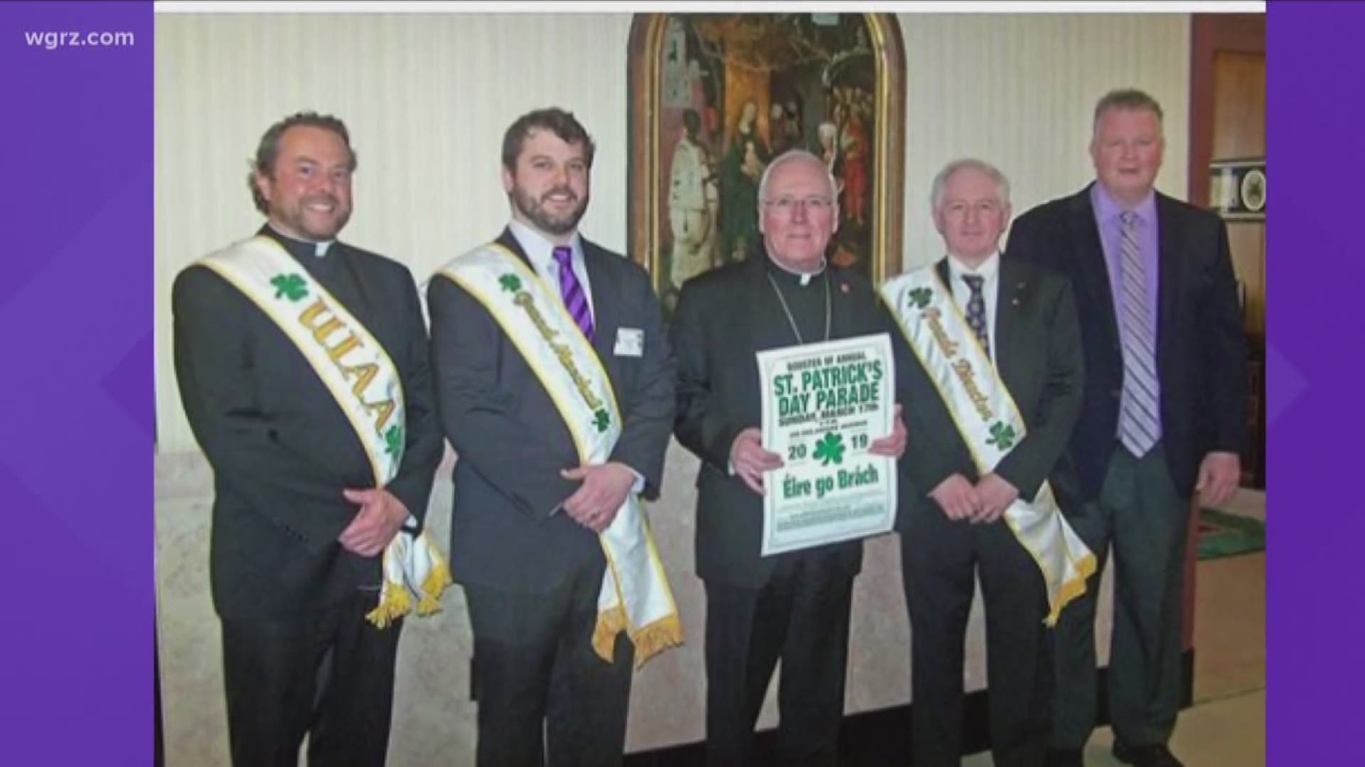 United irish american association asked bishop malone to walk in the parade.