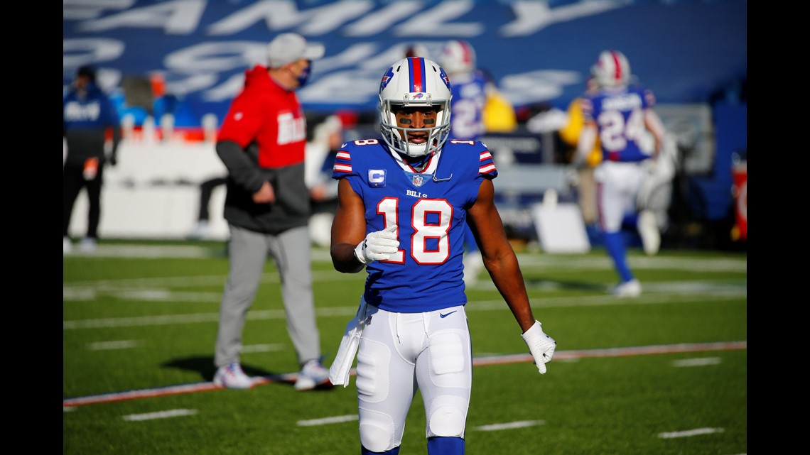 Buffalo Bills wide receiver Andre Roberts (18) returns a punt