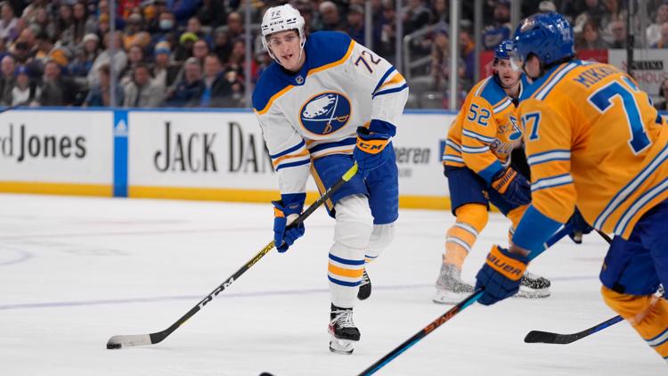 Thompson and Skinner drive Sabres past Blues, 5-3