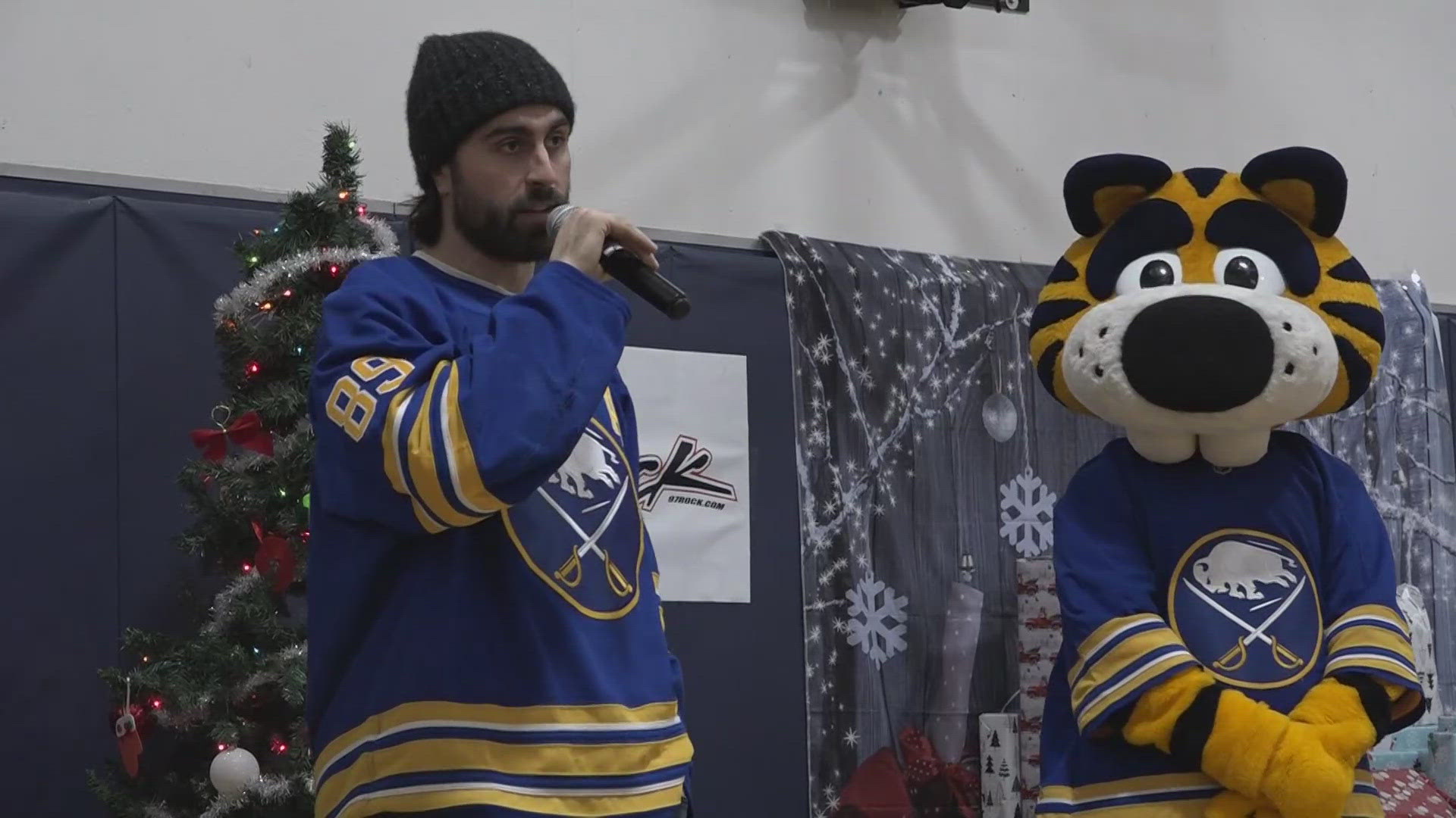 Buffalo Sabres forward Alex Tuch delivers gifts to Summit Academy