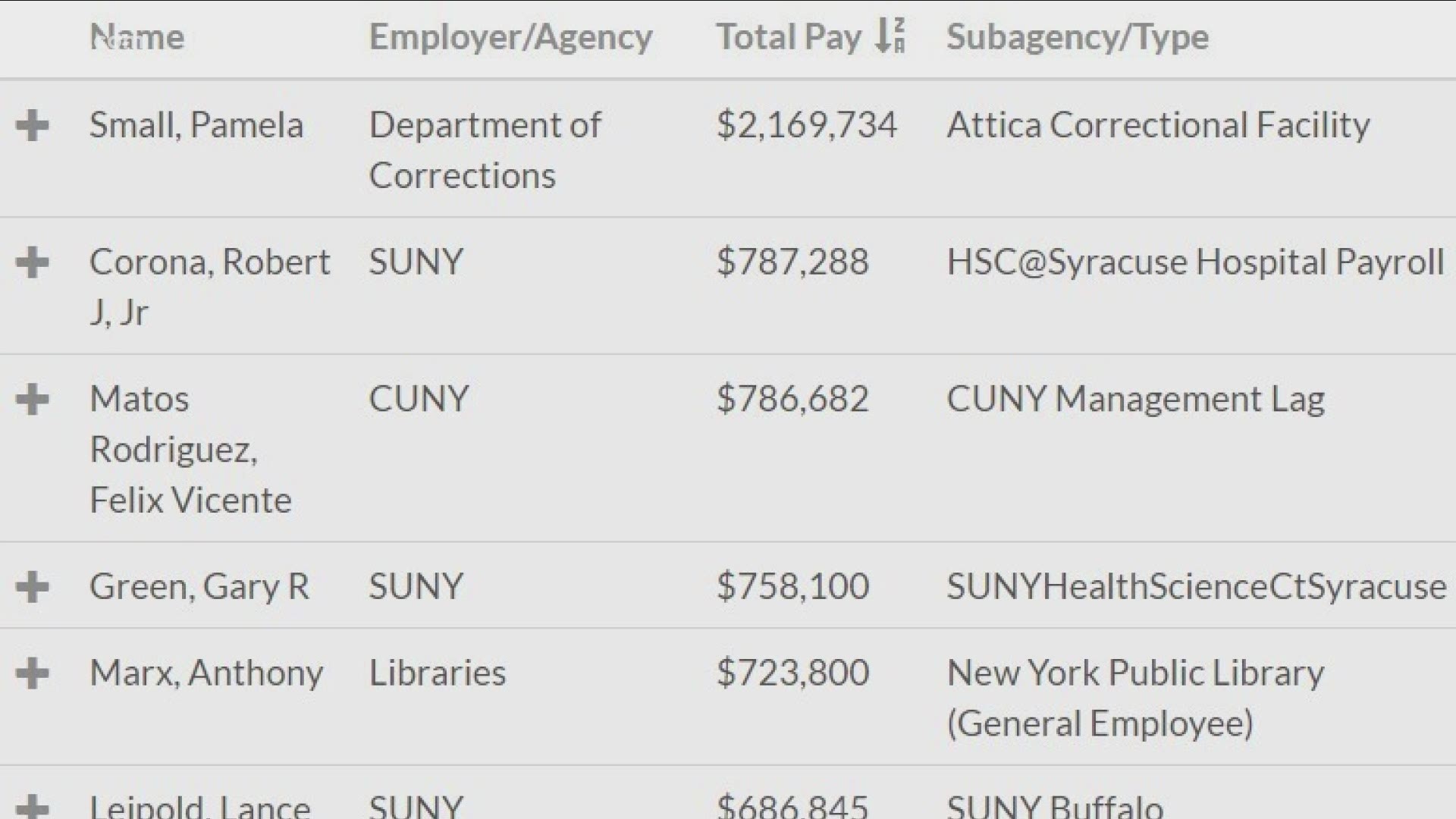 YOU CAN SEE A PAMELA SMALL WAS PAID TWO-POINT-ONE MILLION DOLLARS LAST YEAR.
    SHE's LISTED AS A TEACHER... AT THE ATTICA CORRECTIONAL FACILITY.