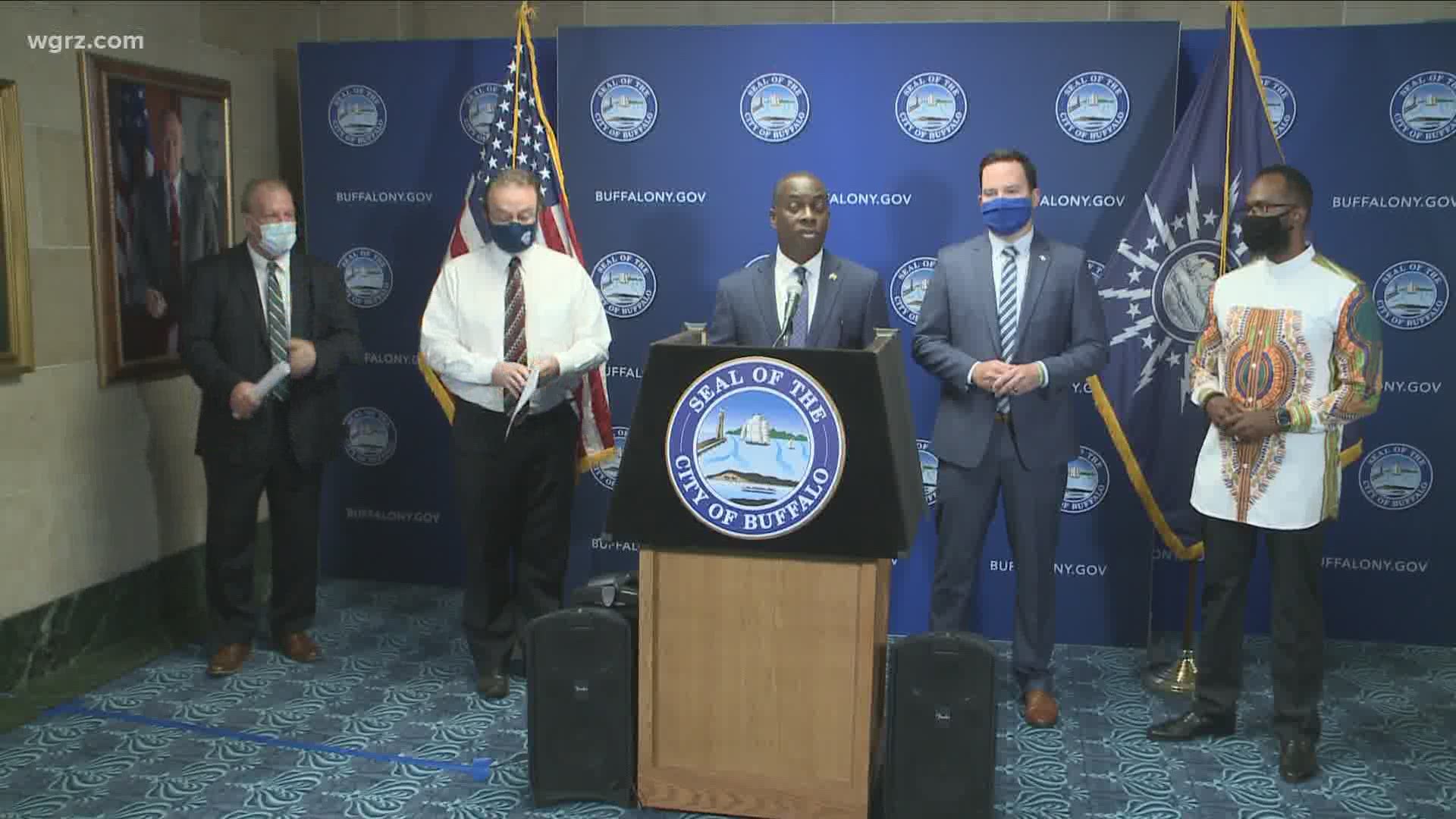 Buffalo Mayor Byron Brown announced today.. new initiatives on police reform meant to ease tensions with the community.