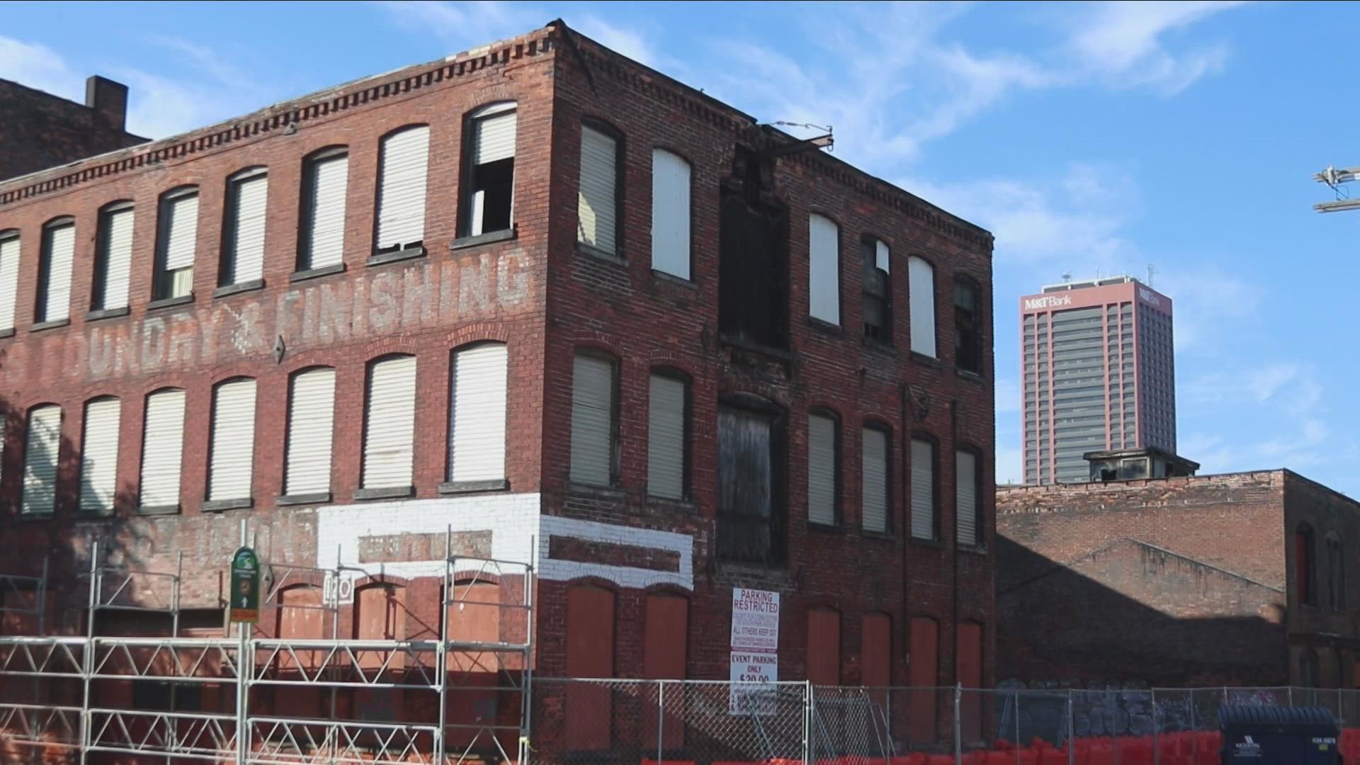 Even though a public hearing will be the next phase in an eminent domain procedure for two Cobblestone District buildings, but the owner has big plans for the site.