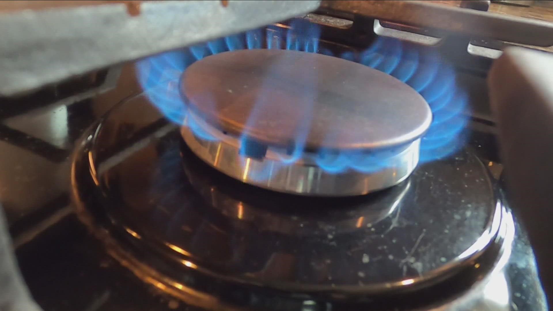 Some U.S. cities have banned natural gas hookups on new construction, but there is no federal ban on the purchase of gas stoves.