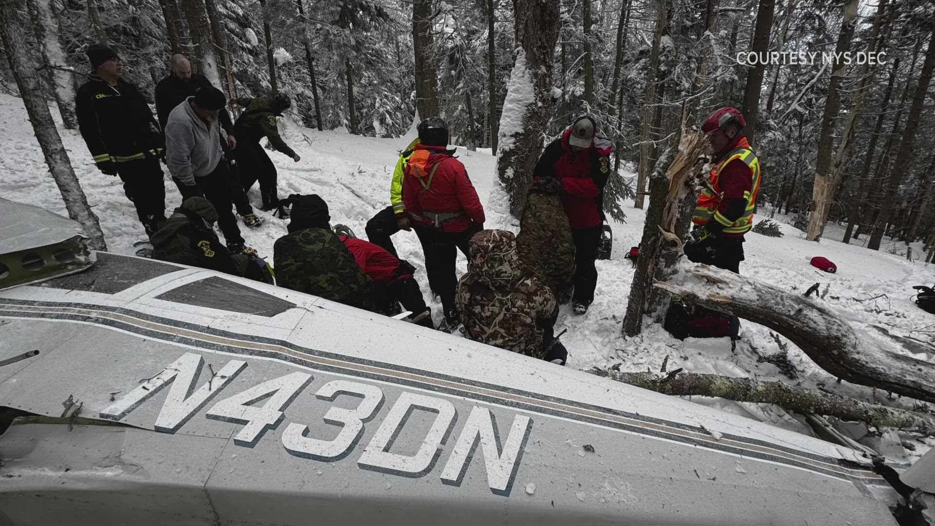 New York State DEC units stepped in to help with the rescue on Mt. Equinox in Bennington County, Vermont.