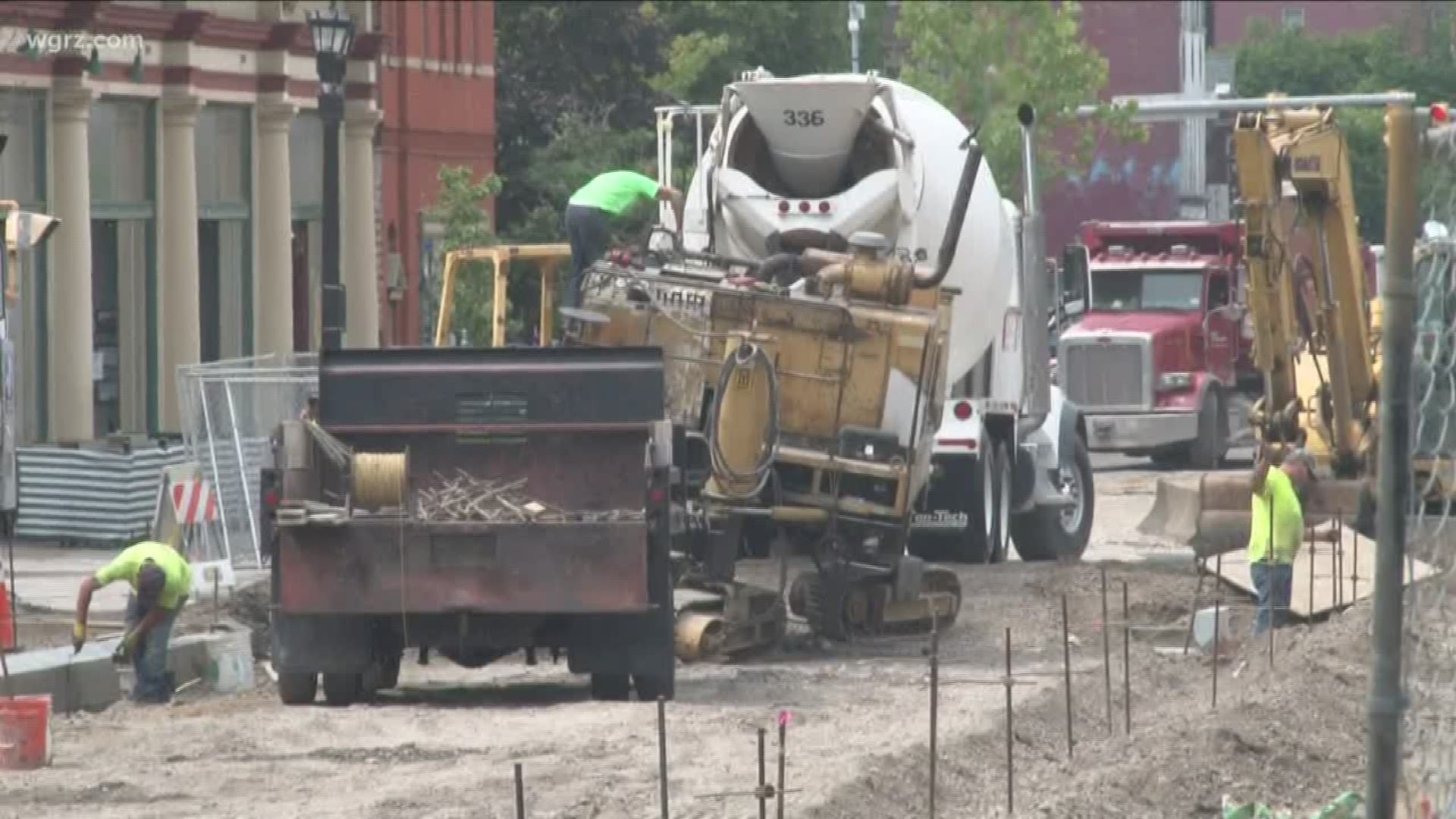 shutting down the street, and replacing sidewalks during the day have prevented customers from coming here.