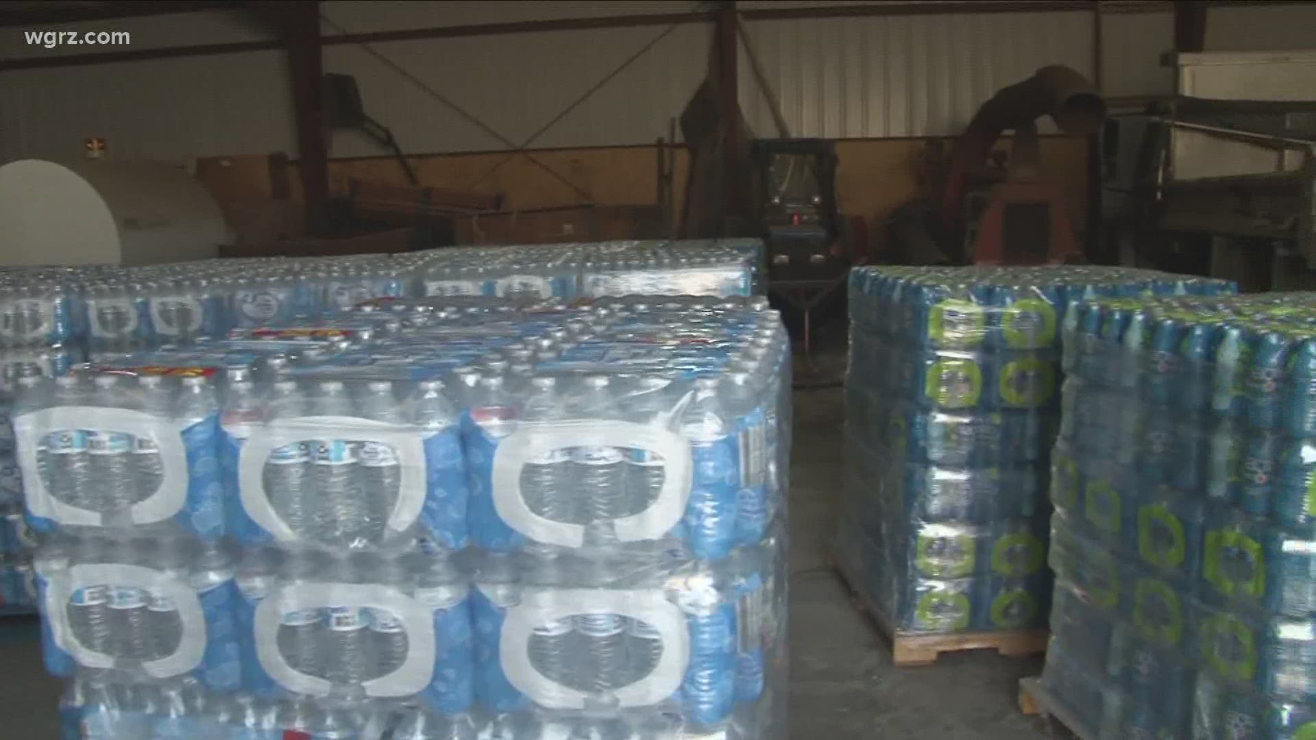 The village has handed out tens of thousands of water bottles during the boil water advisory.