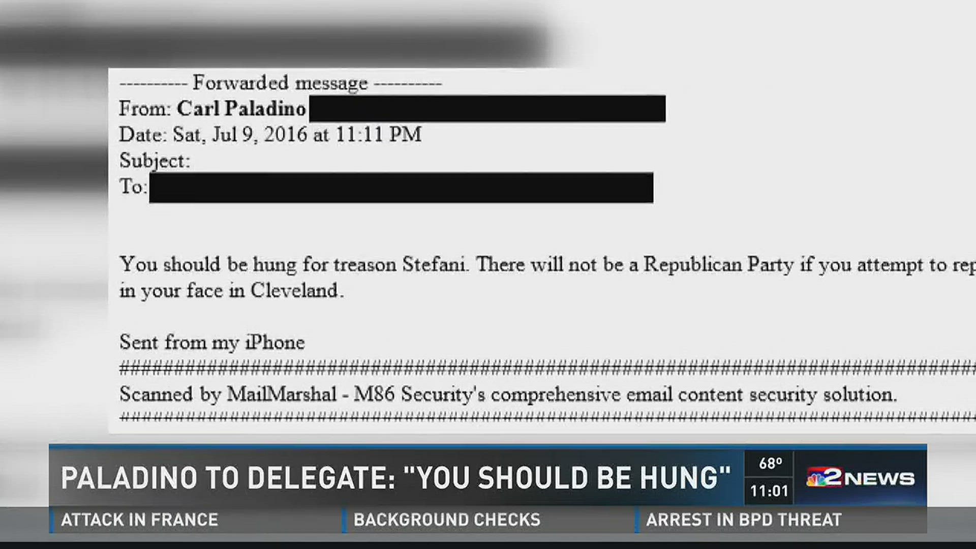 Paladino To GOP Delegate: "You Should Be Hung For Treason"