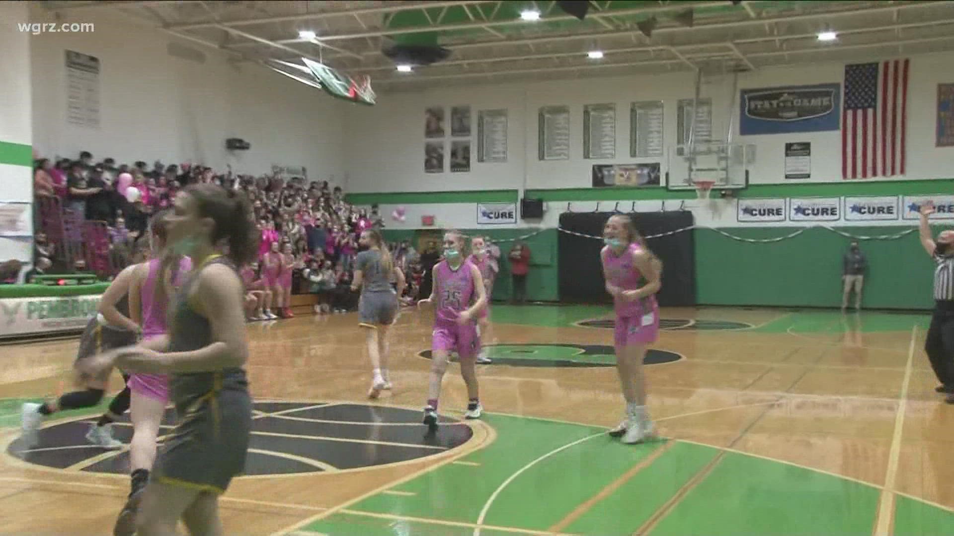 The Pembroke girls basketball team  was taking on their rival, "Oakfield-Alabama" Friday night, all to support Roswell Park Comprehensive Cancer Center.