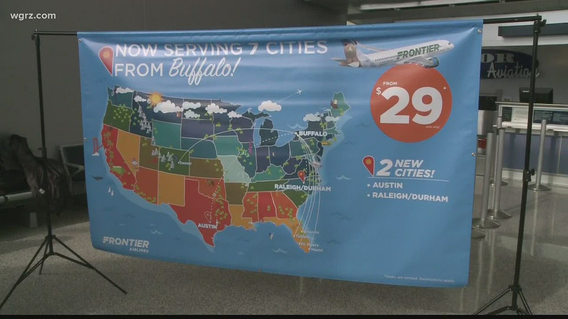 Frontier Airlines adds more routes out of Buffalo