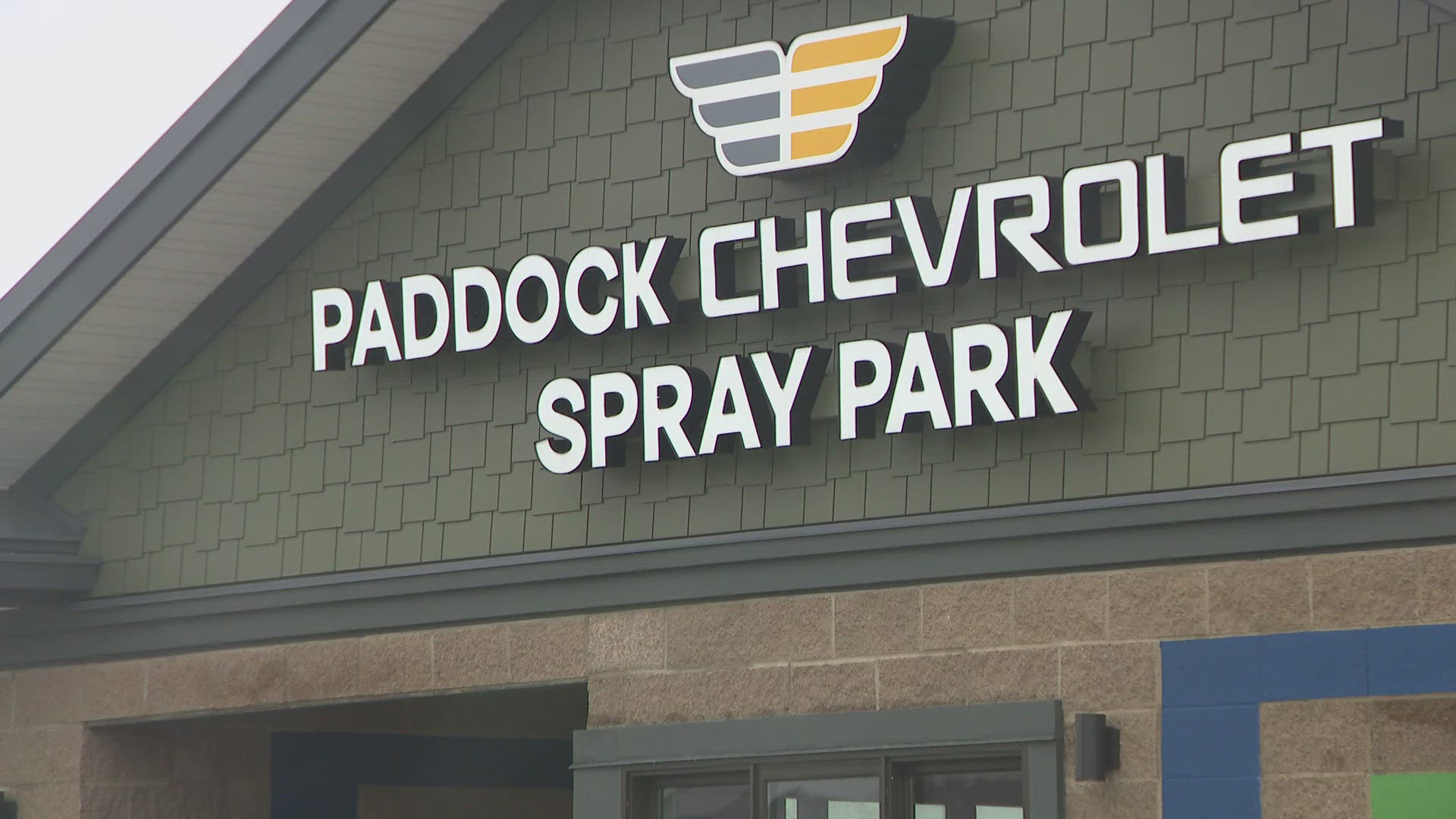 The newly installed Paddock Park and Paddock Chevrolet Spray Park will be unveiled Thursday afternoon with a ribbon cutting ceremony.
