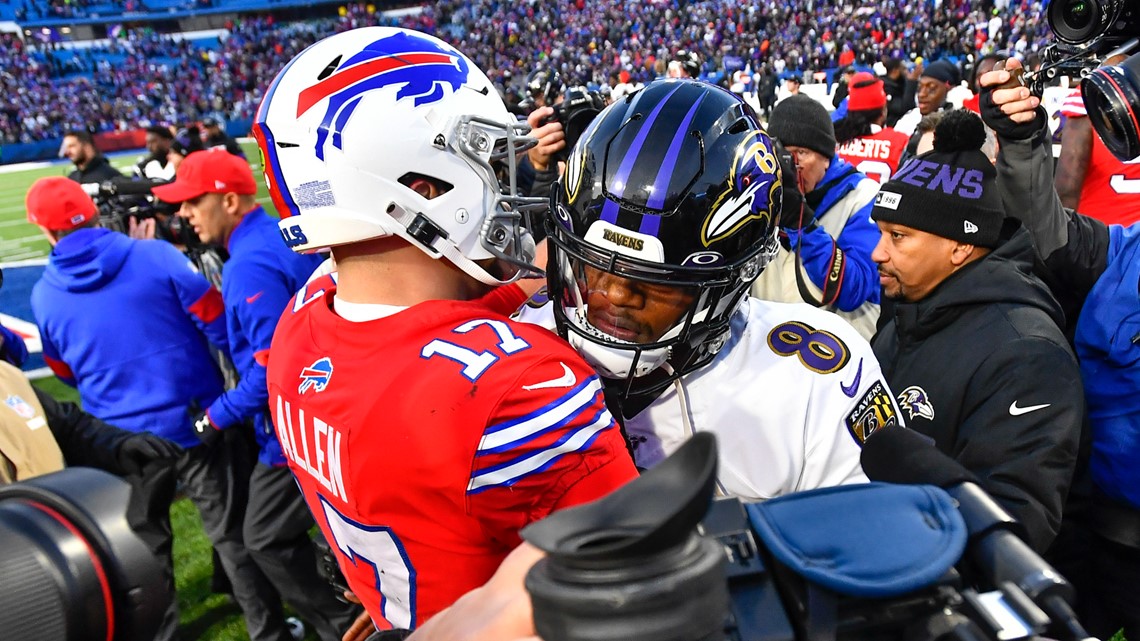 Watch Lamar Jackson throw a pick-six that Taron Johnson returns 101 yards  in Bills vs. Ravens playoff game [VIDEO] - DraftKings Network