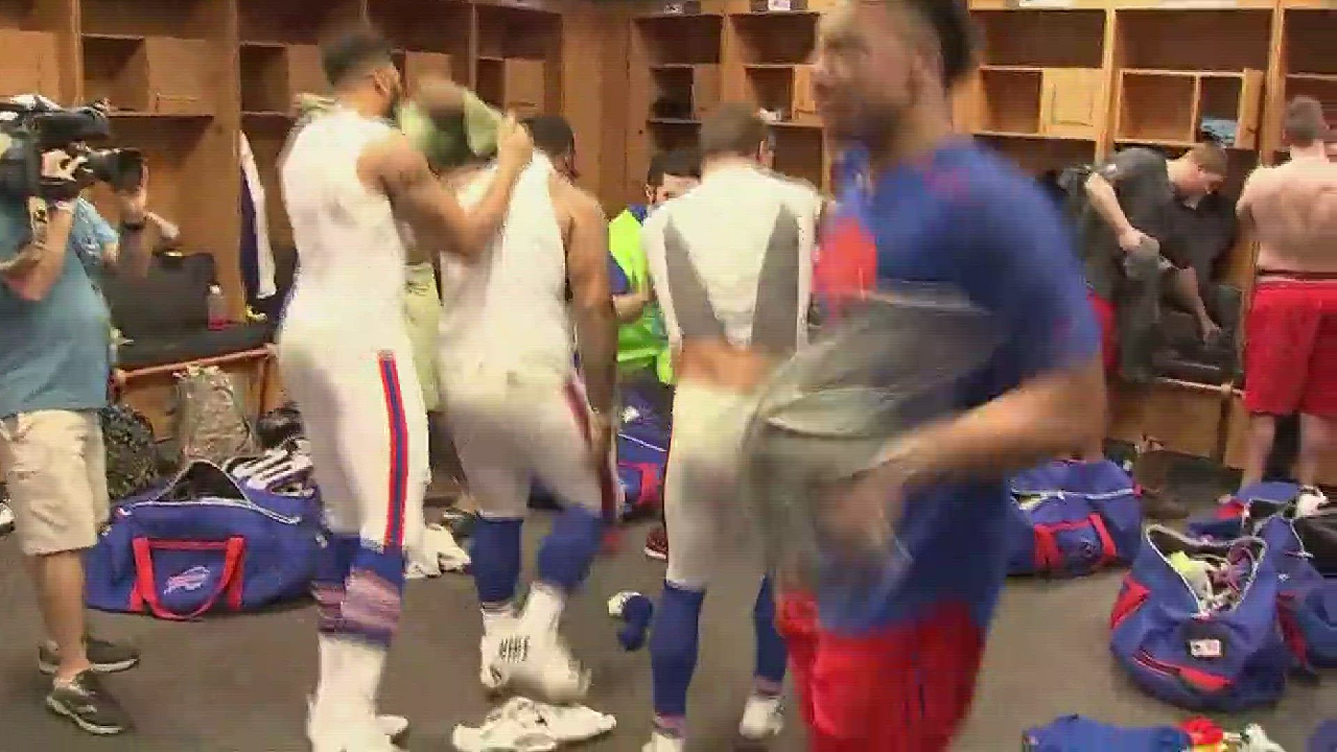 The Bills beat Miami, Cincinnati beat Baltimore and the Bills playoff drought is over. This is how they reacted.