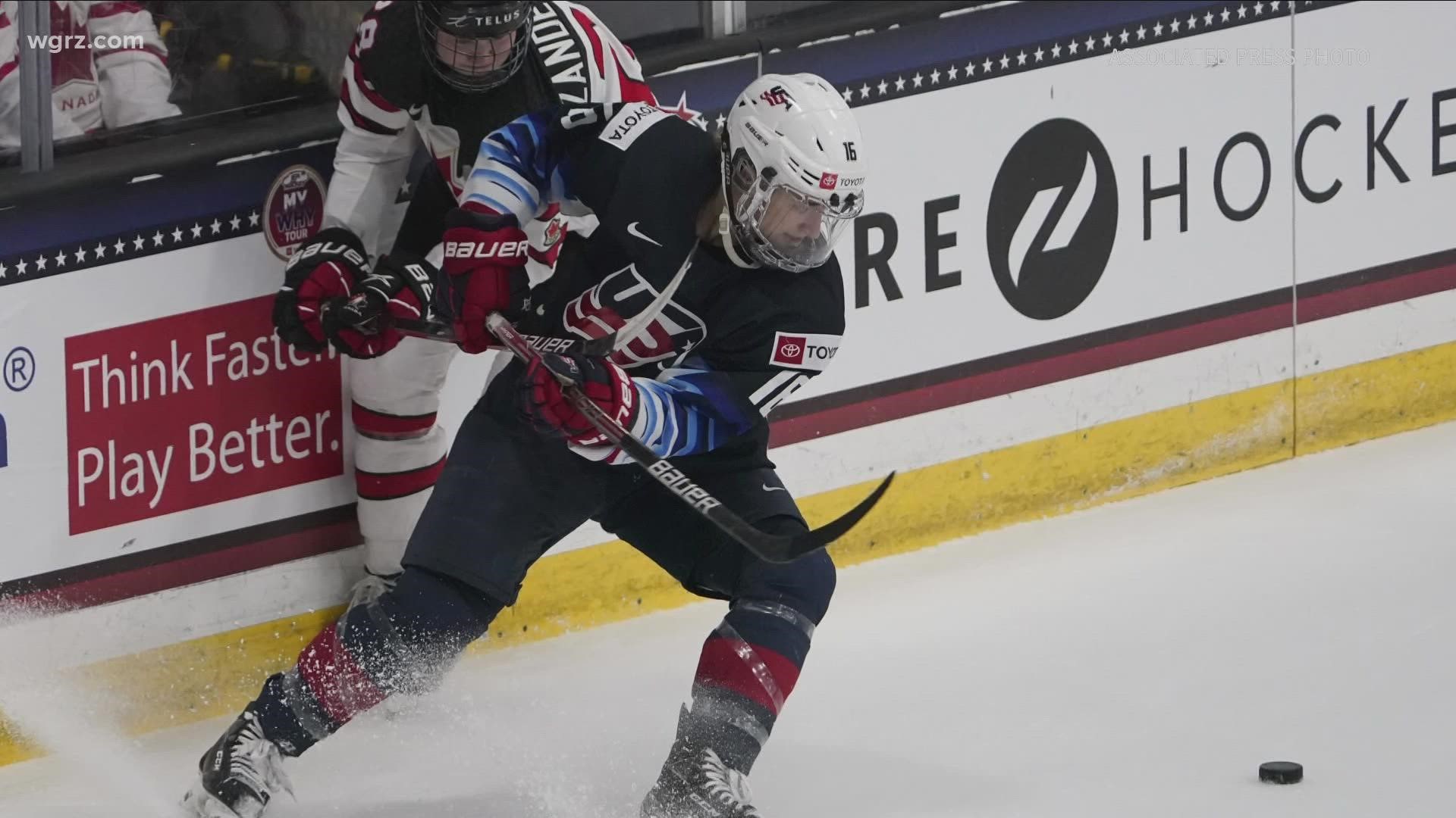 Williamsville native Hayley Scamurra dropped everything but the gloves when Team USA came calling, and now she's onto Beijing, ready to play Finland on Thursday.