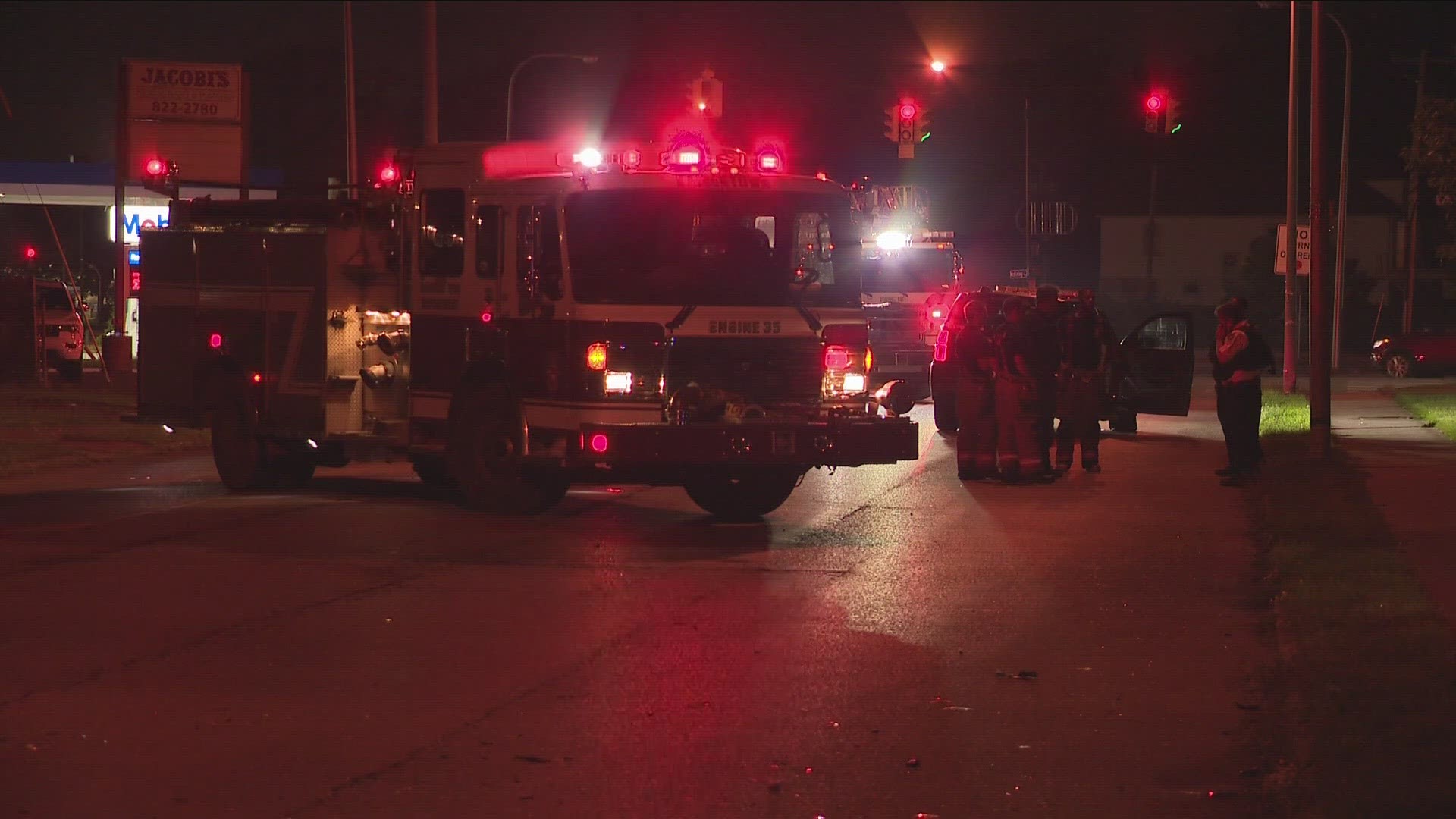 According to BPD, around 1:15 this morning a patrol car and a civilian car were involved in a crash near McKinley and Southside Parkways