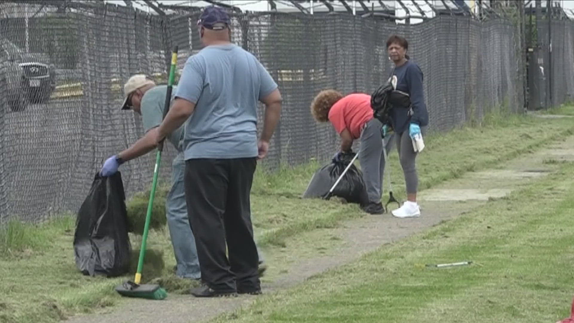 The event was part of something called the Great American Cleanup, an annual initiative that focuses on beautifying neighborhoods across the country.