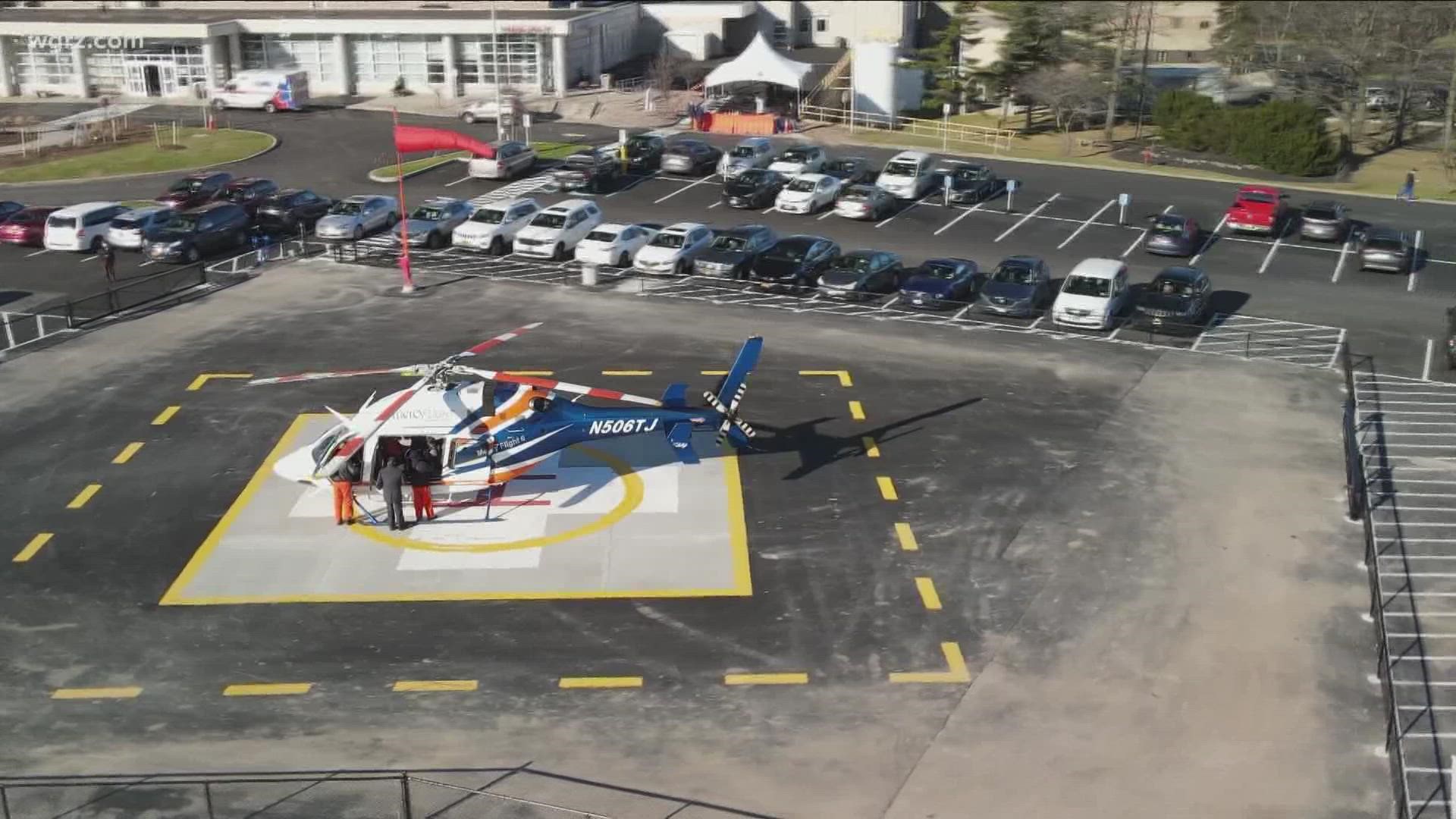 Mount Saint Mary's Hospital in Lewiston has a new way to get patients faster treatment, by opening up a helipad in their parking lot.