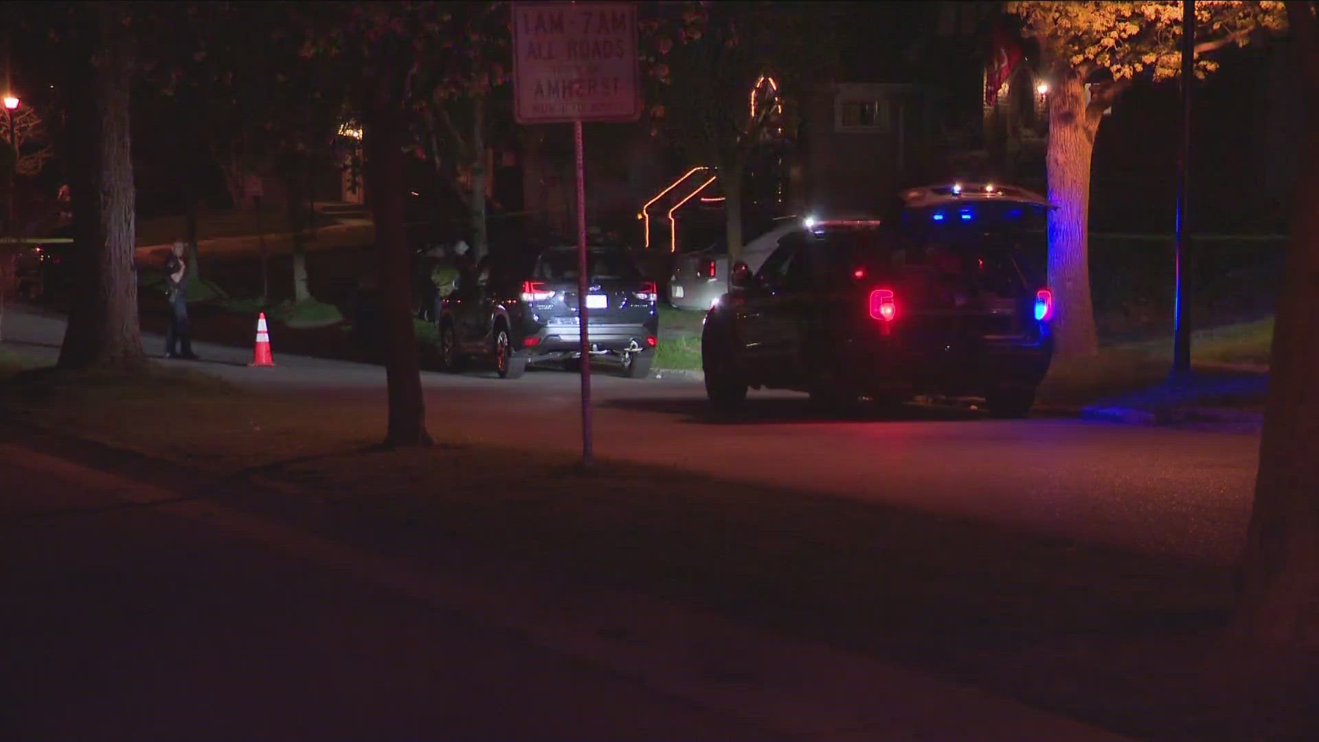 A man is recovering in the hospital after he was shot Saturday night in Amherst.