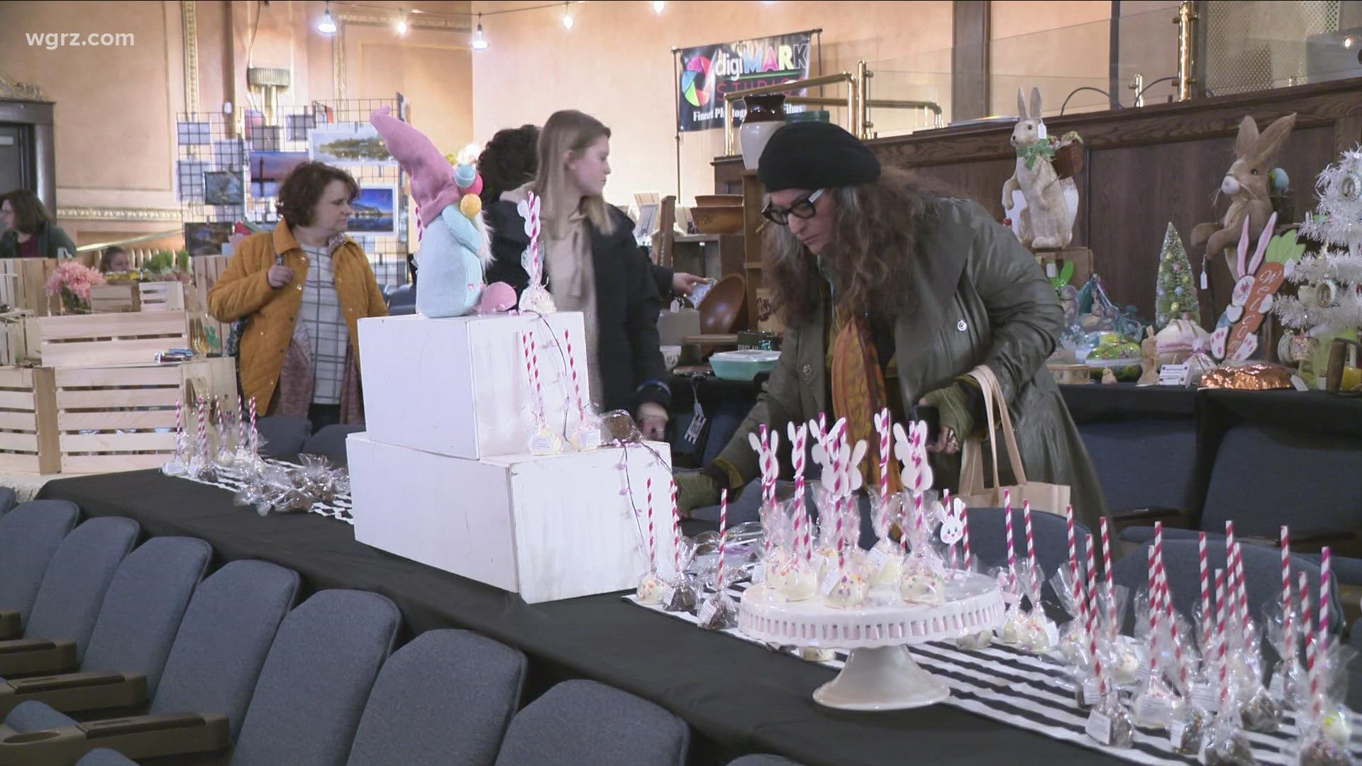 Rustic Buffalo Artisan Market is celebrating the Palace Theater by turning it into a store front! 120 local vendors setup shop for the weekend to help raise funds.