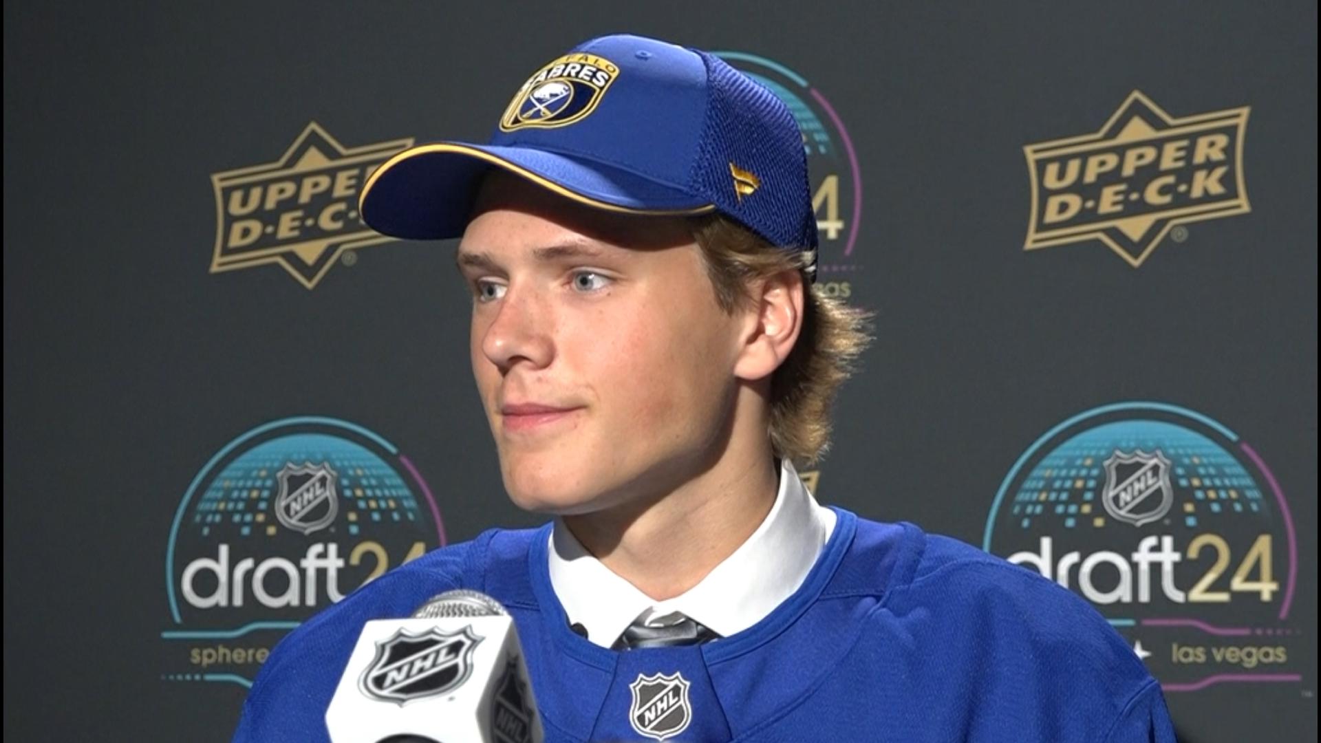 Sabres 3rd round pick Brodie Ziemer speaks to media after being drafted