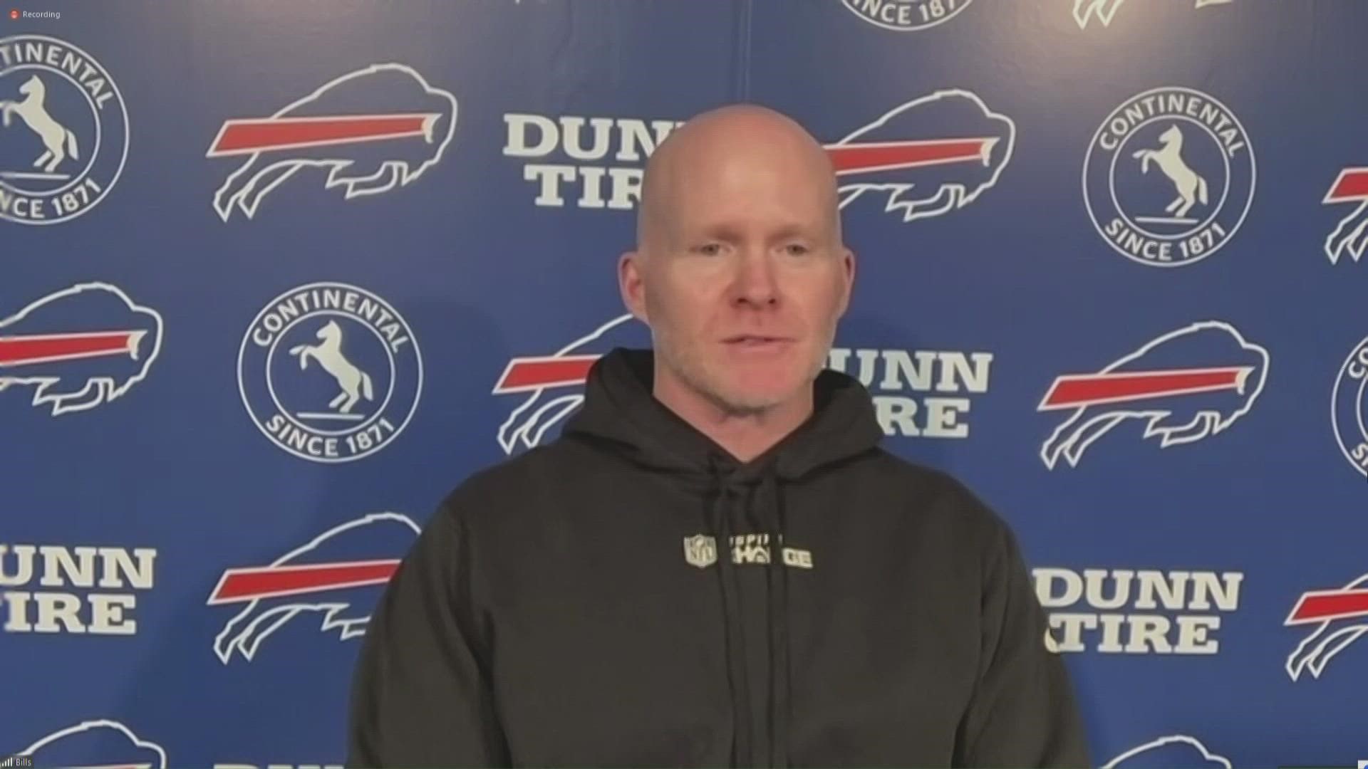 Buffalo Bills head coach Sean McDermott discusses Sunday's playoff game against the Bengals