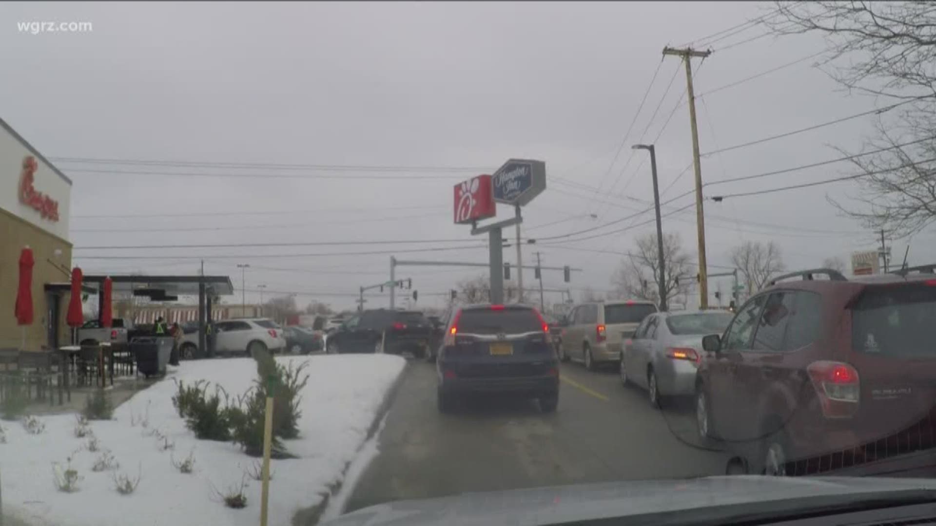 Chick-Fil-A Opens To Long Lines & Crowds