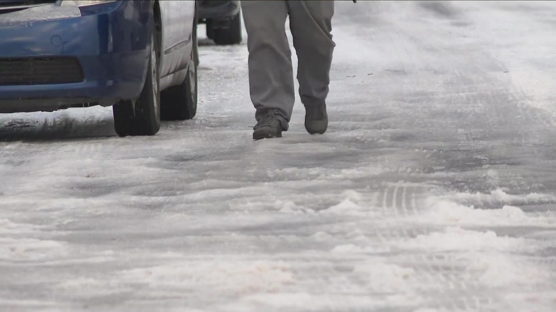 From roofs to streets, ice is still covering roads across Buffalo, creating potentially dangerous conditions.