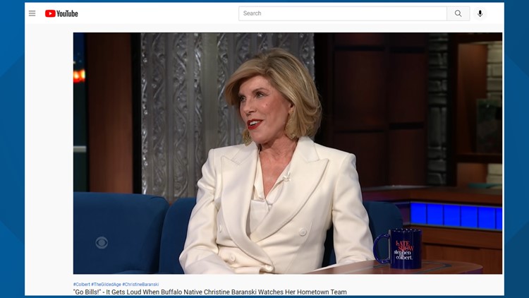 Buffalo-born actress Christine Baranski talks Buffalo Bills on the Late  Show