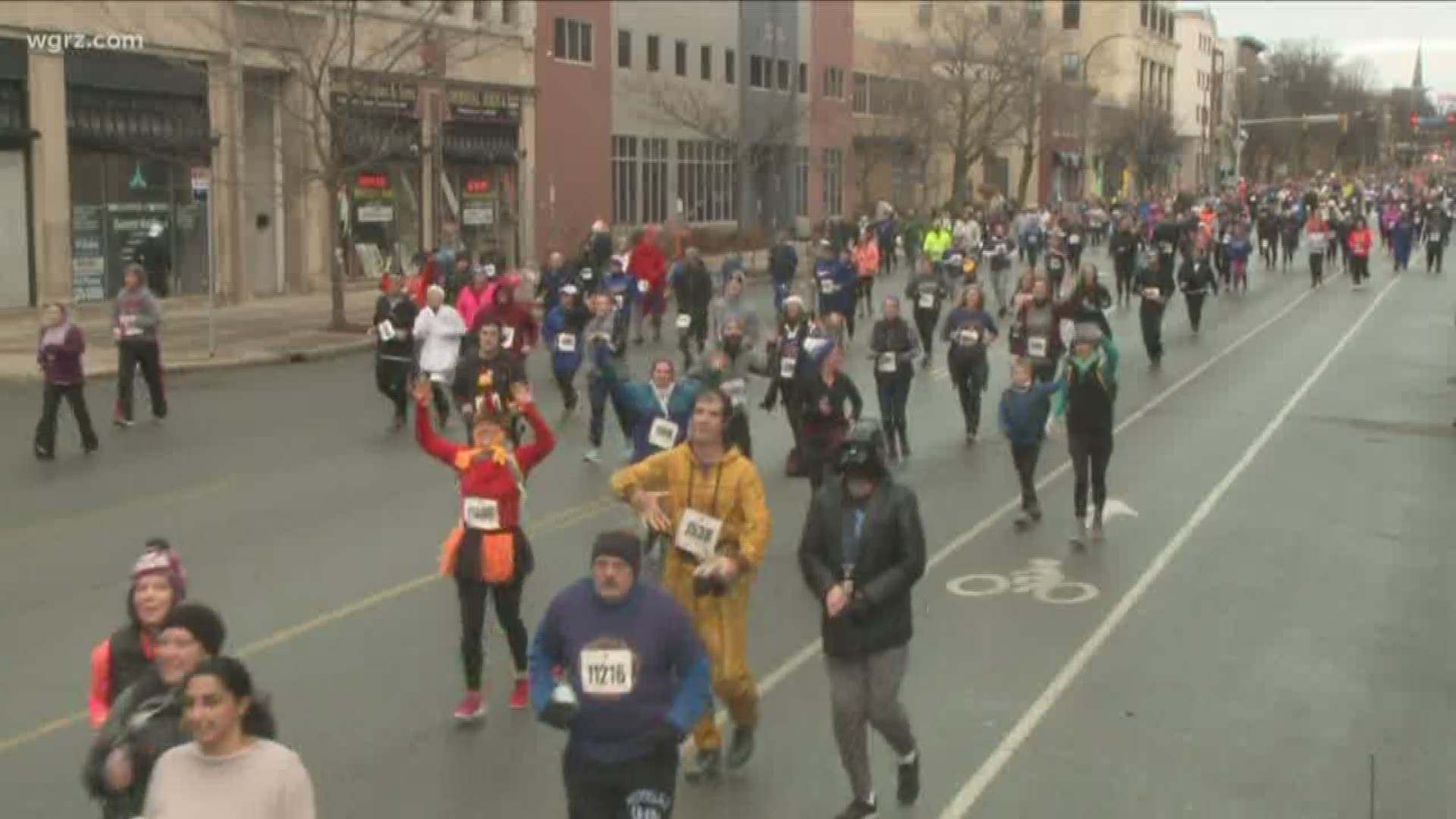 More than 10-thousand people were up early this morning to run the YMCA Turkey Trot here in Buffalo.