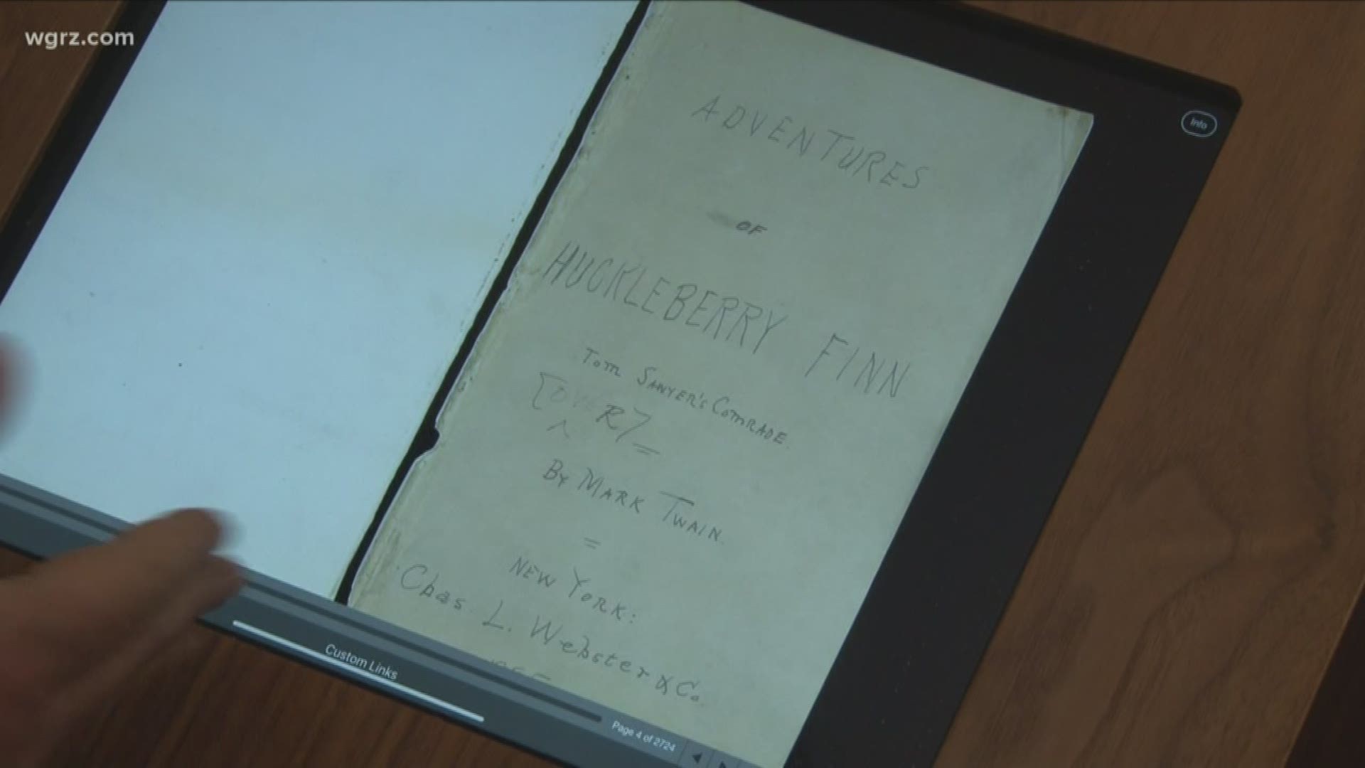 Buffalo's downtown library branch is home to Mark Twain's original handwritten manuscript of Huckleberry Finn