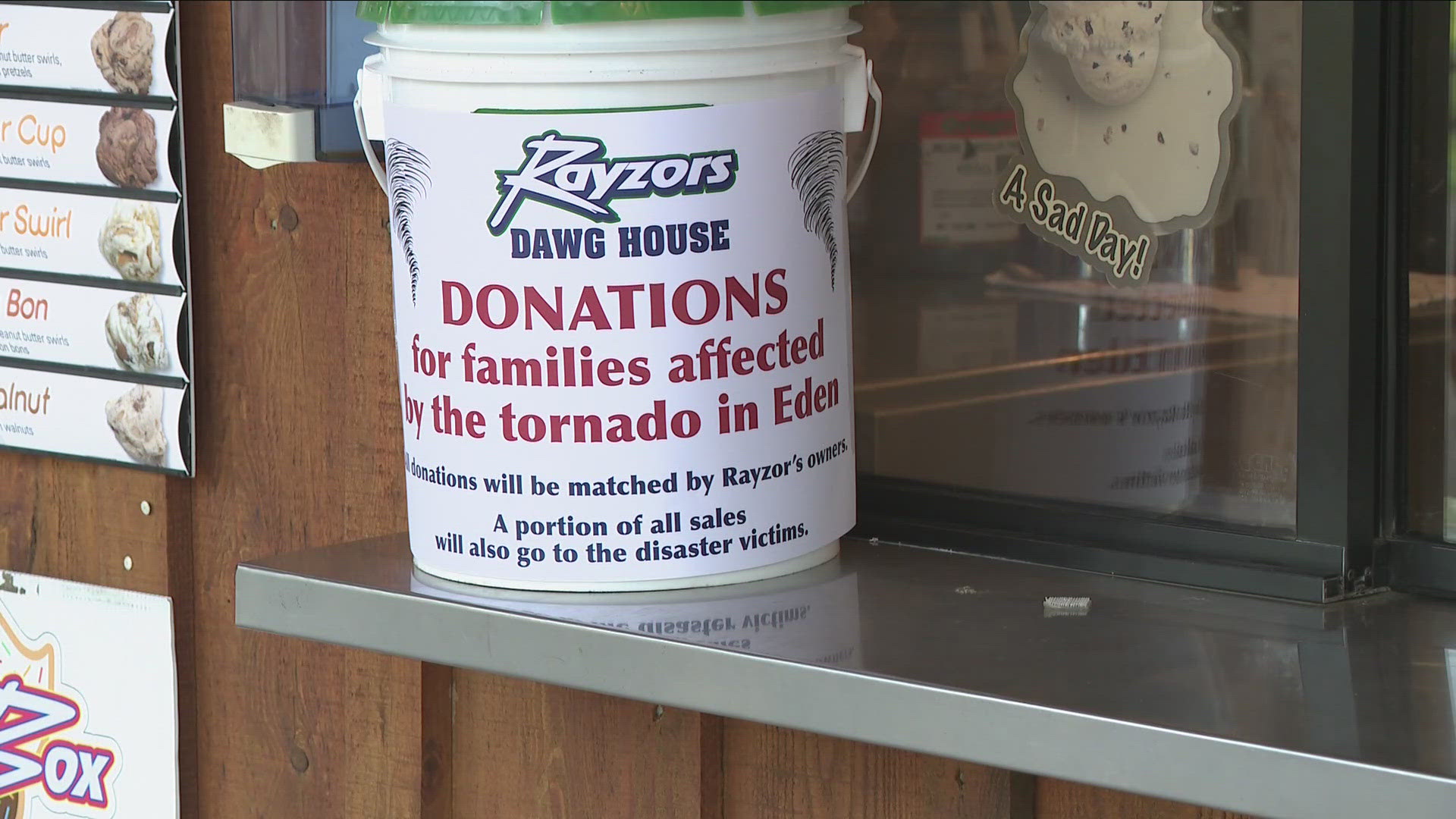 An Eden restaurant is stepping up to the plate to help tornado victims.