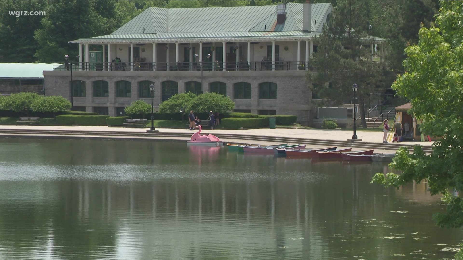 The rowboats will return first, followed by the popular flamingo paddle boats.