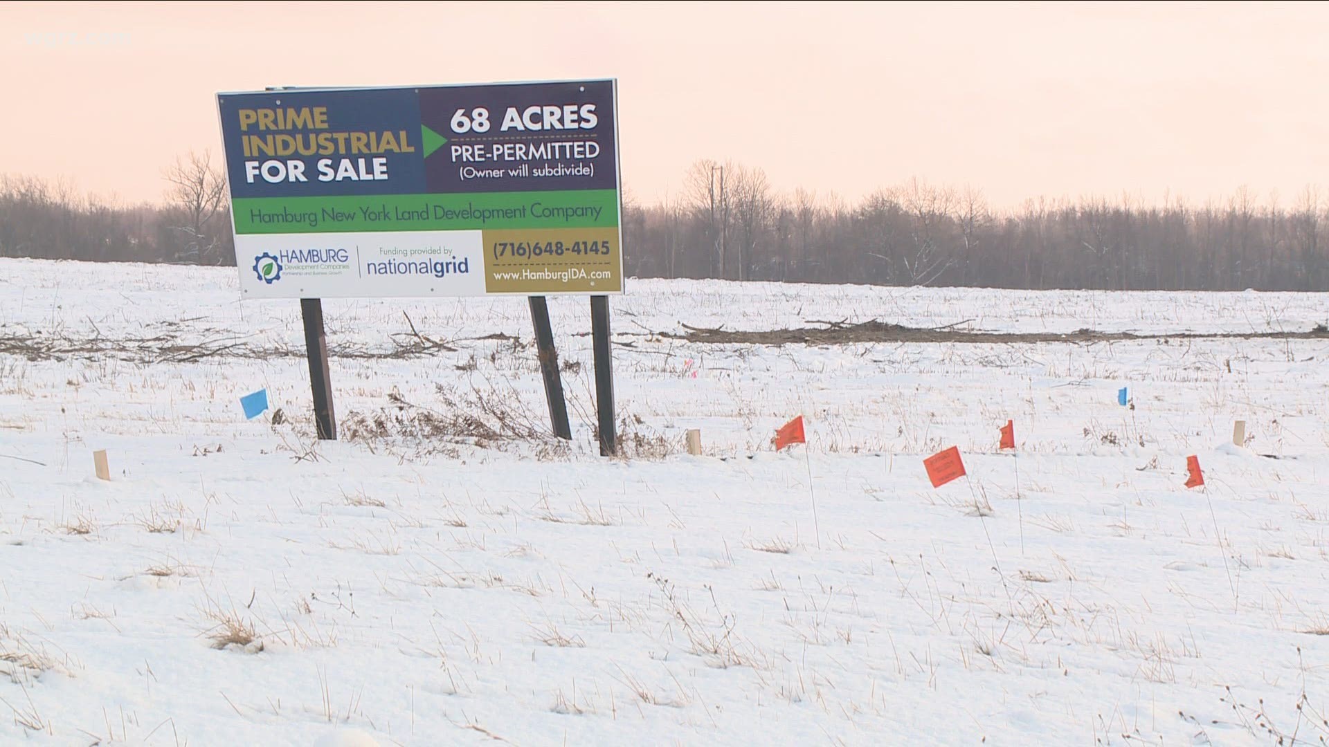 Months after plans to build a massive amazon warehouse on grand island was put on hold, the company's now looking at a much smaller piece of land in Hamburg.