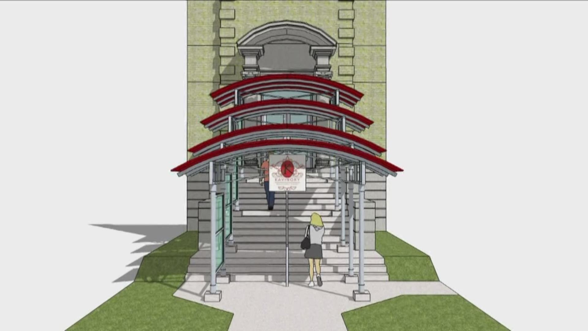 They will use funding for a Broadway-style covered entryway, as well as updated seats and a new projection system.