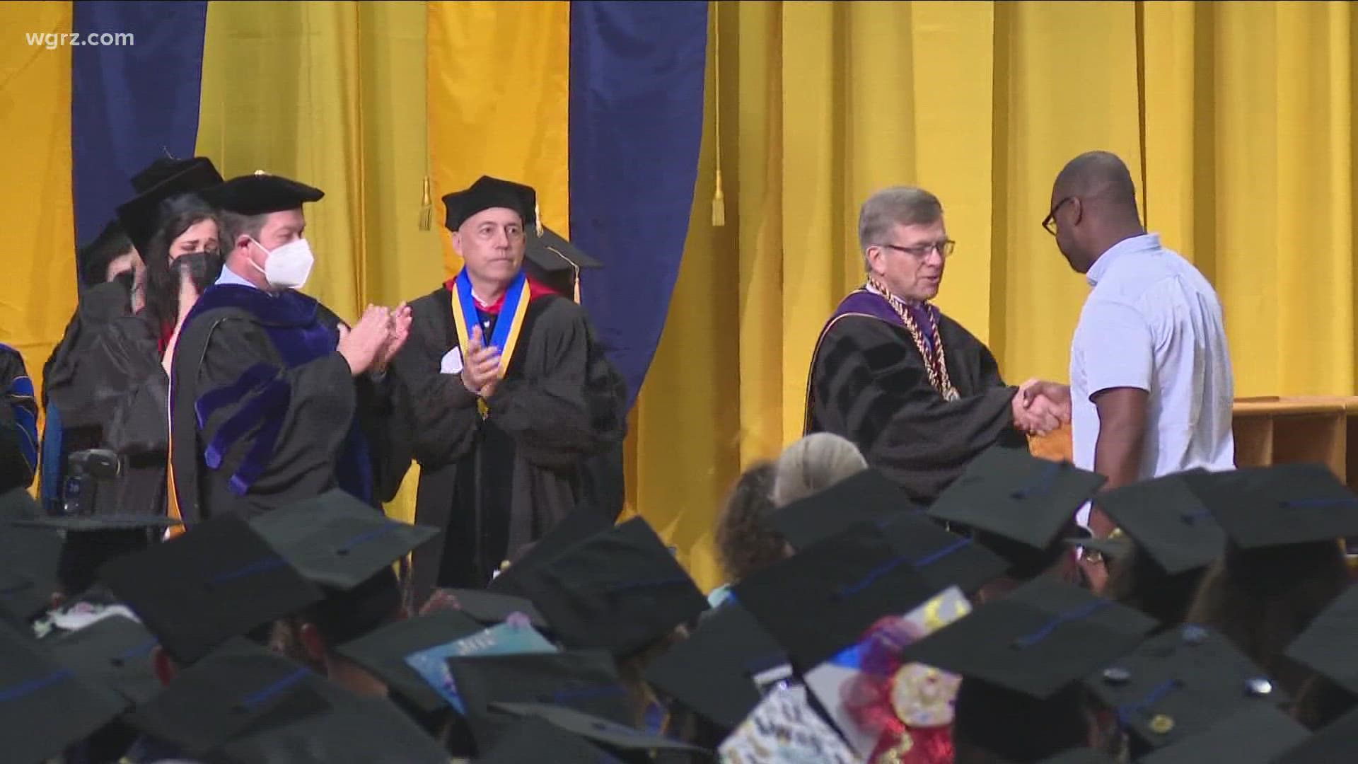 The retired Buffalo Police officer who was working security at Tops and gave his life to help his community received a special honor today at Canisius College.