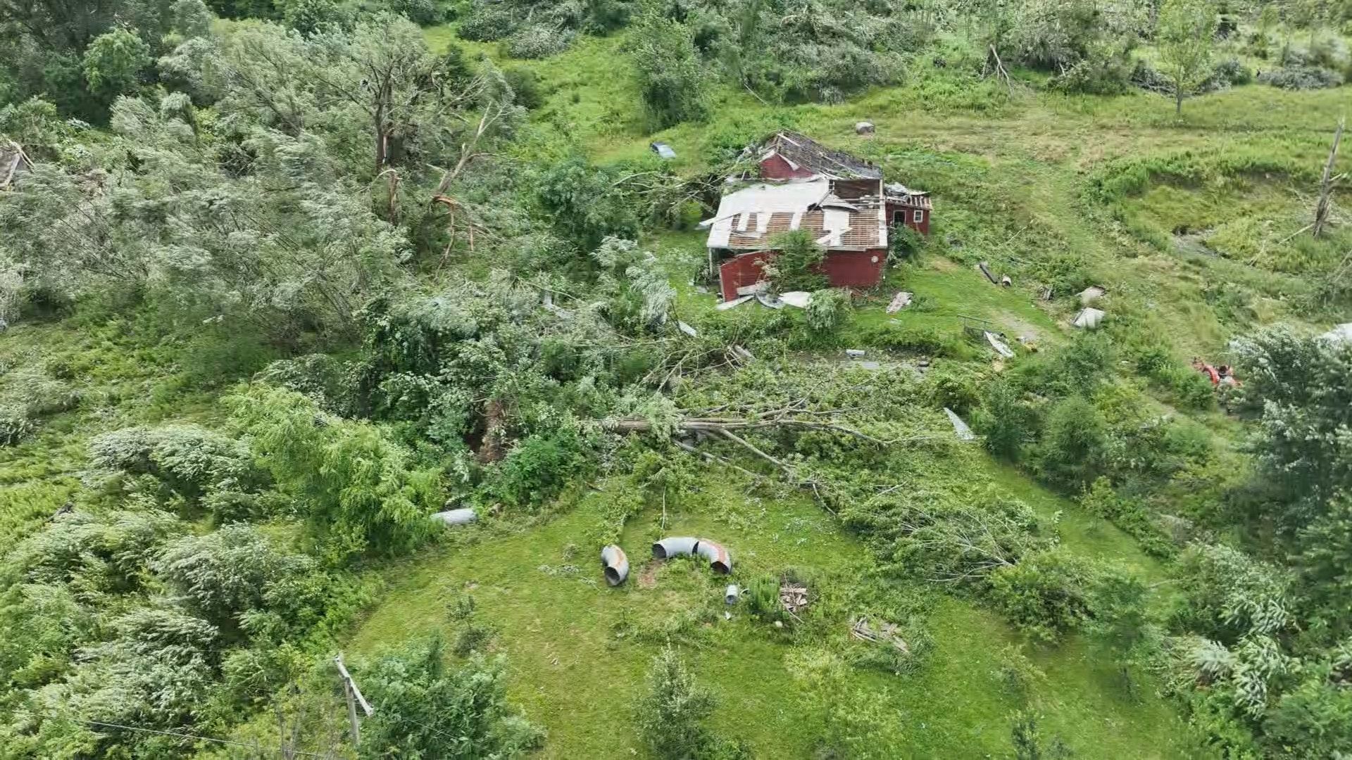 Possible tornado damage in Forestville | wgrz.com