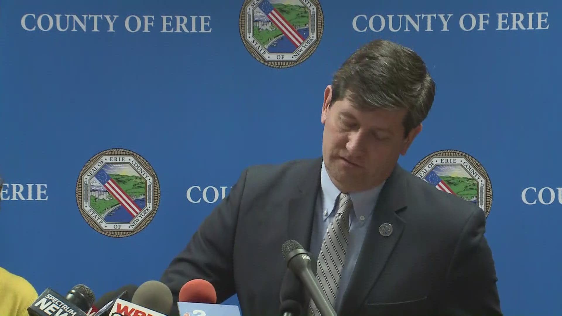 The Erie County Executive made the remark at a news conference on Wednesday afternoon.