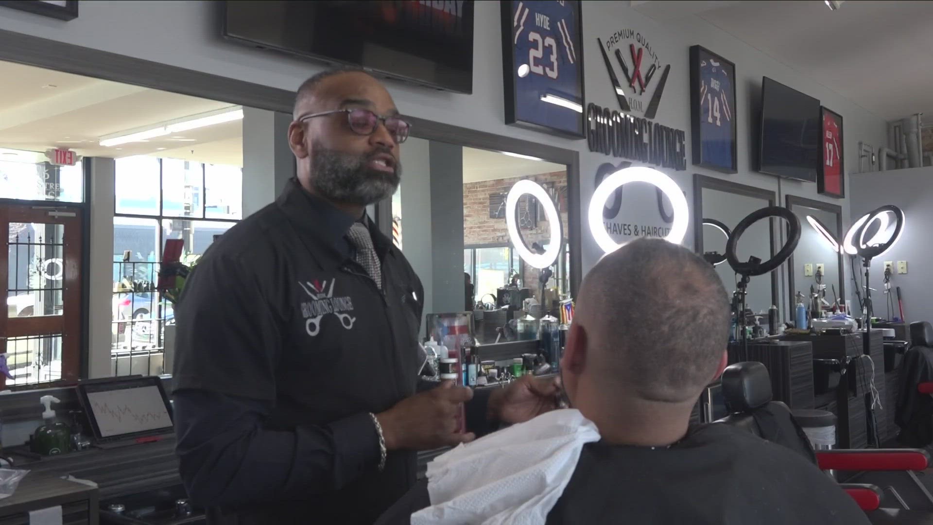 MANY BARBER SHOPS IN BUFFALO ARE DOING SOMETHING GOOD FOR THE FIREFIGHTER'S FAMILY...ALL WHILE MAKING THEIR CLIENTS LOOK GOOD TOO.