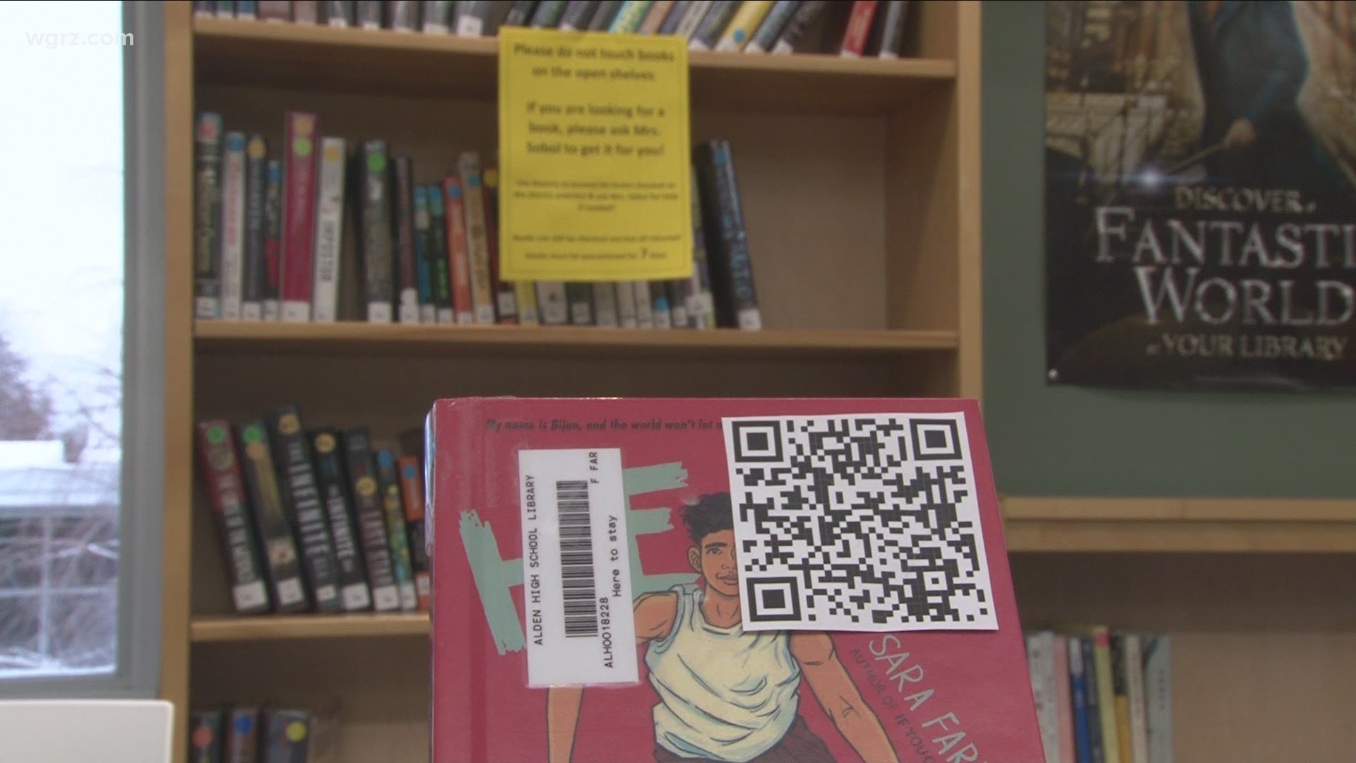 Ann Sobol wanted to keep her library open but also cut down on germs and touching shared services. She created QR codes to make it easy for students to browse books.