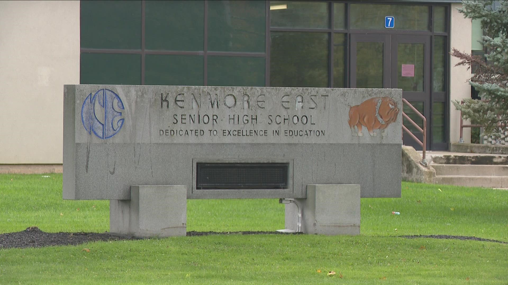 Students at Kemmore East were scanned through a metal detector and their bags were searched